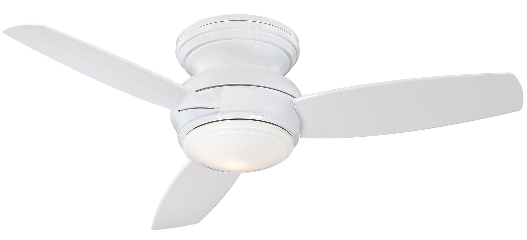 Minka-Aire Traditional Concept 44" LED Indoor/Outdoor Flush Mount Ceiling Fan in White