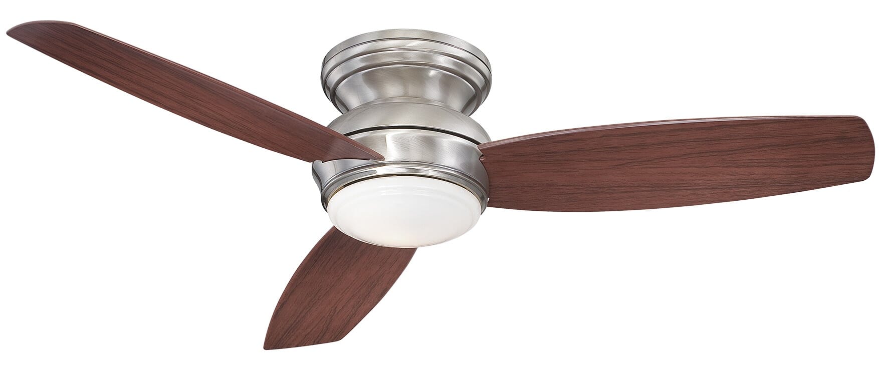 Minka-Aire Traditional Concept 52" LED Flush Mount Indoor/Outdoor Ceiling Fan in Pewter