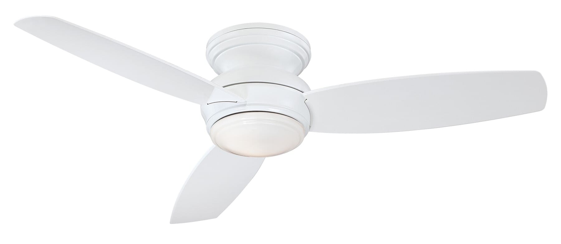 Minka-Aire Traditional Concept 52" LED Flush Mount Indoor/Outdoor Ceiling Fan in White