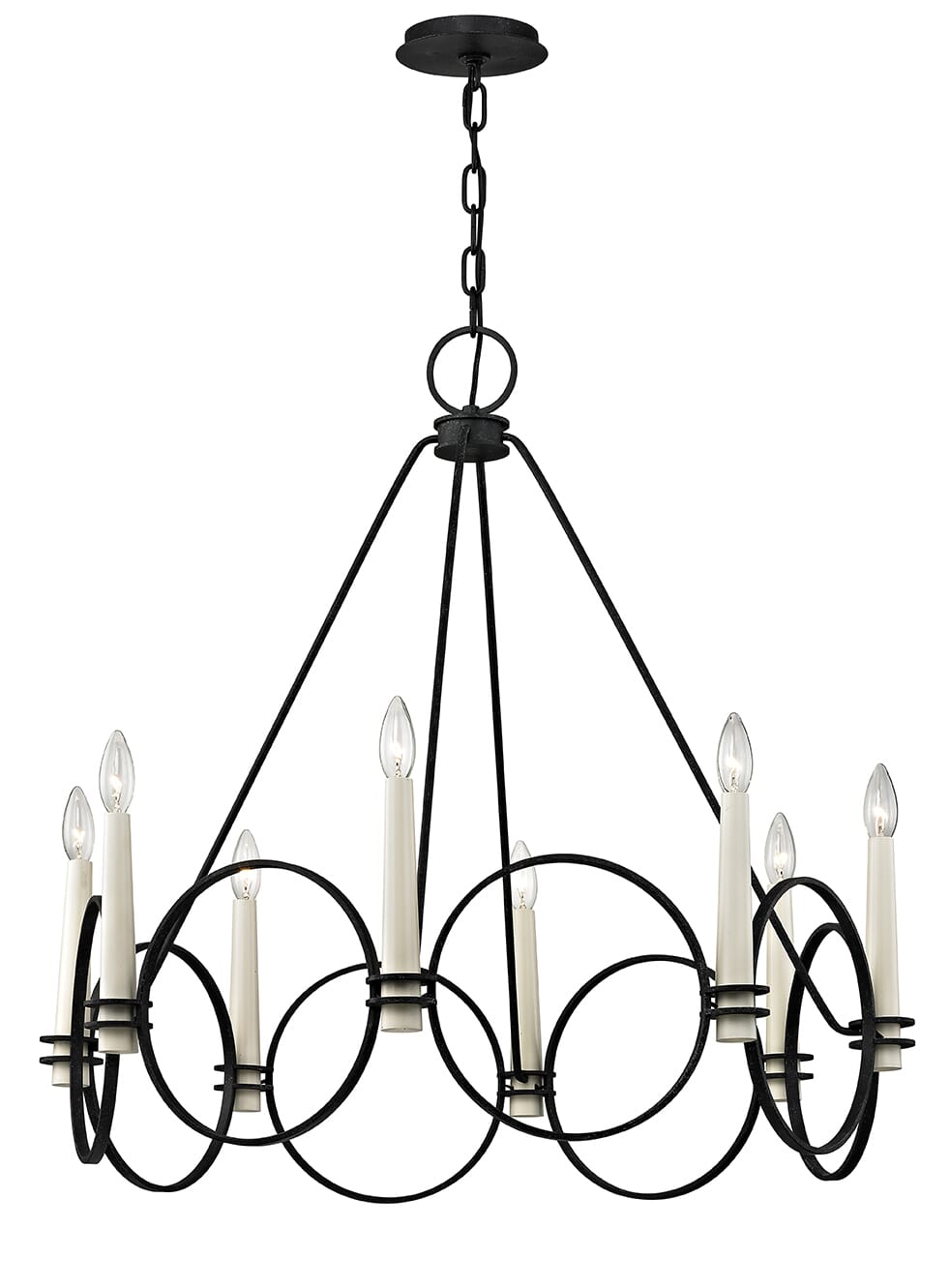 Troy Juliette 8-Light Chandelier in Country Iron