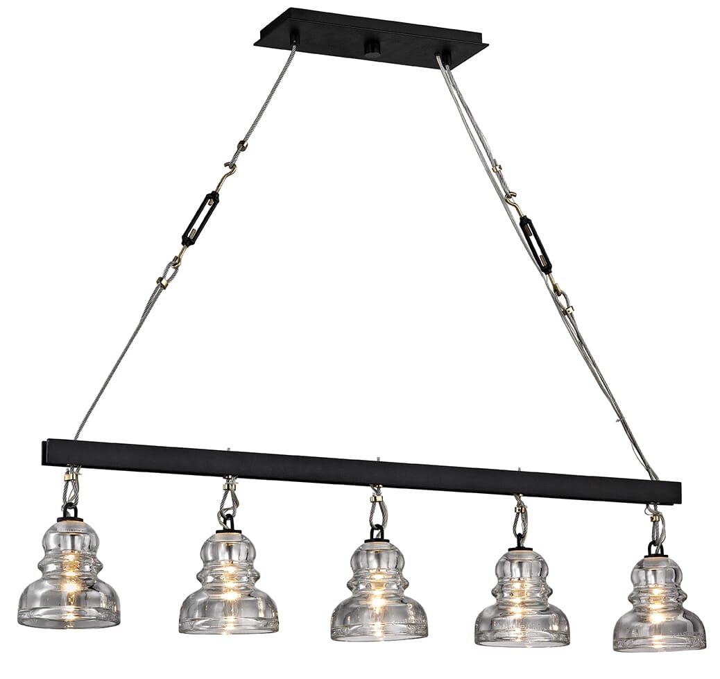 Troy Menlo Park 5-Light 6" Kitchen Island Light in Deep Bronze