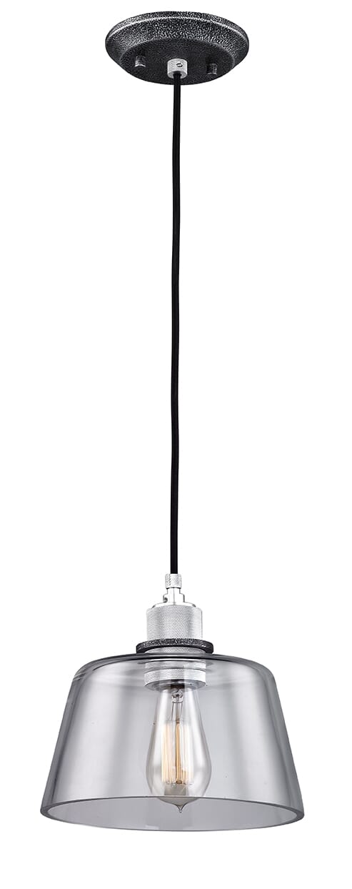 Troy Audiophile 9" Pendant Light in Old Silver Polished Aluminum