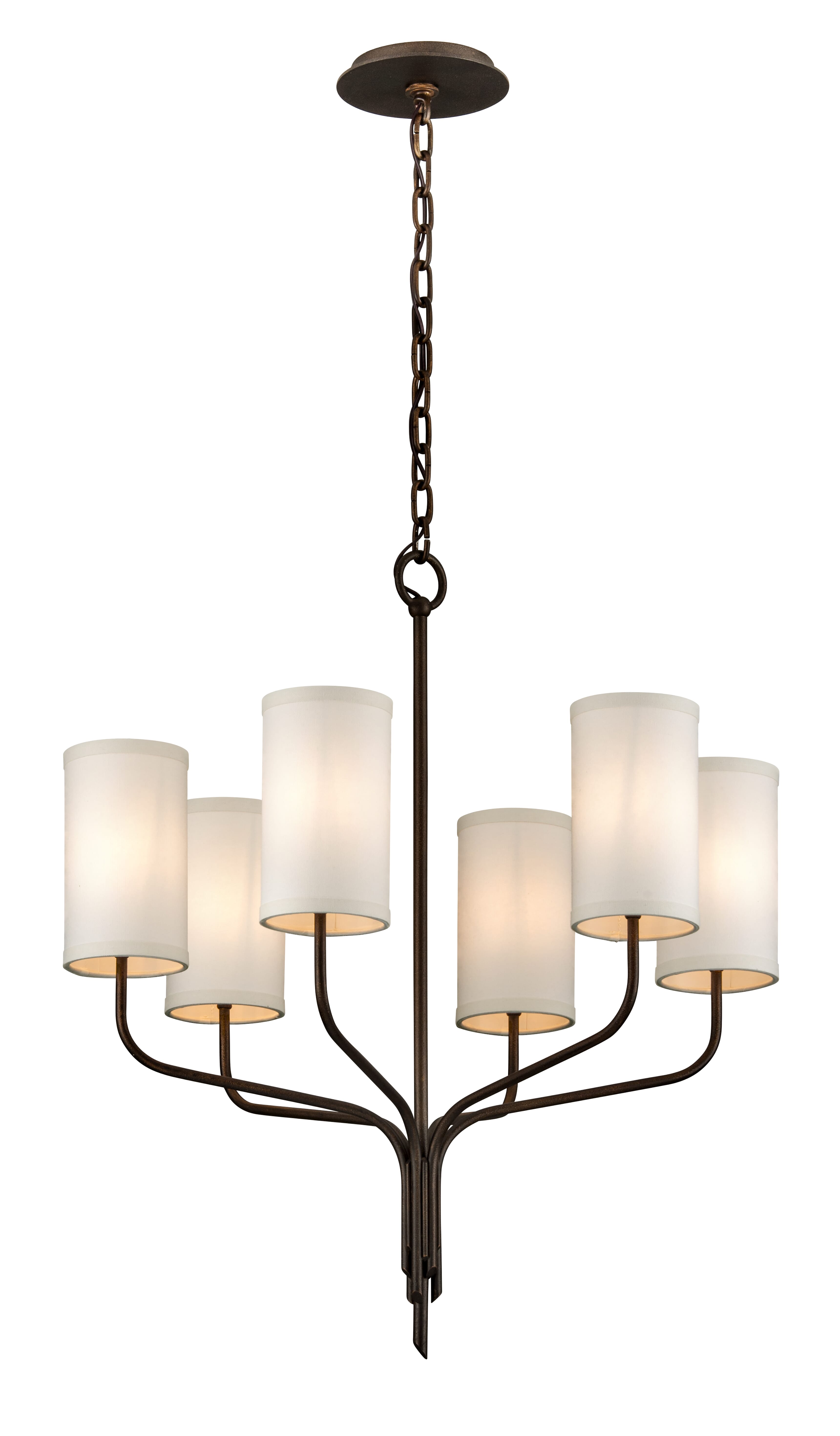 Troy Juniper 6-Light Chandelier in Juniper Bronze