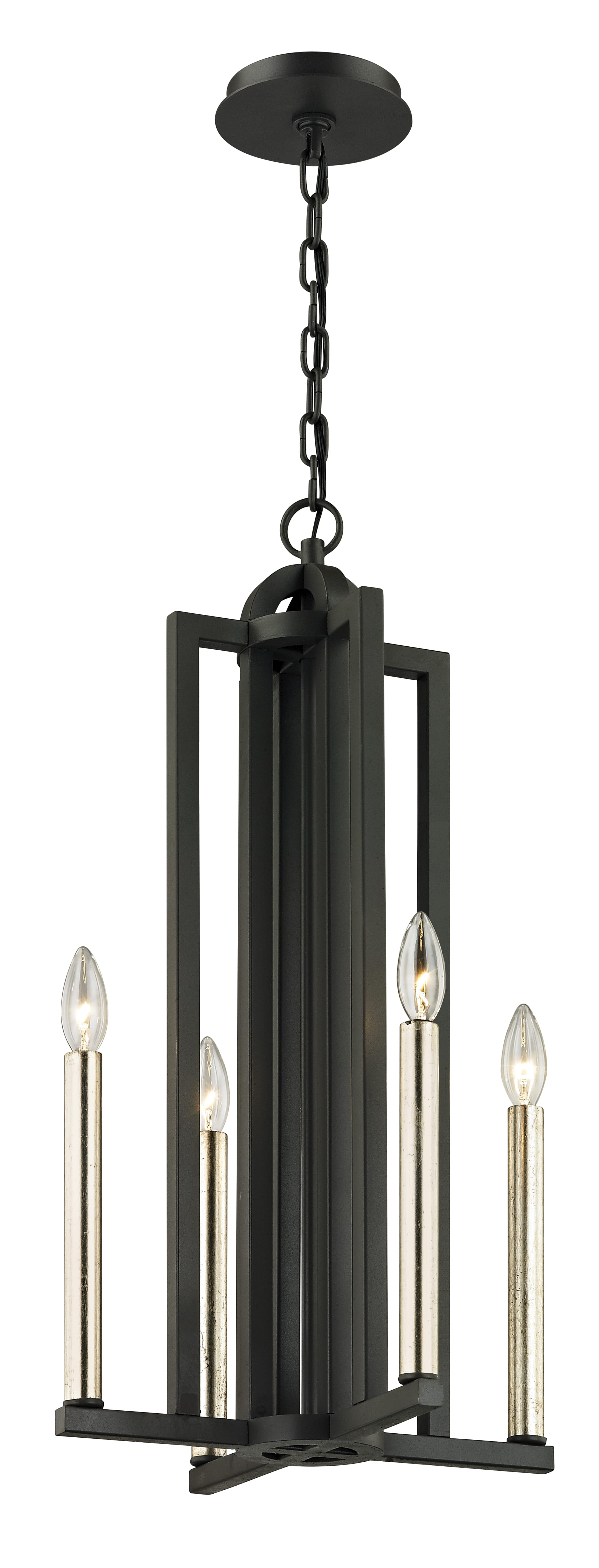 Troy Grayson 4-Light Chandelier in Textured Bronze