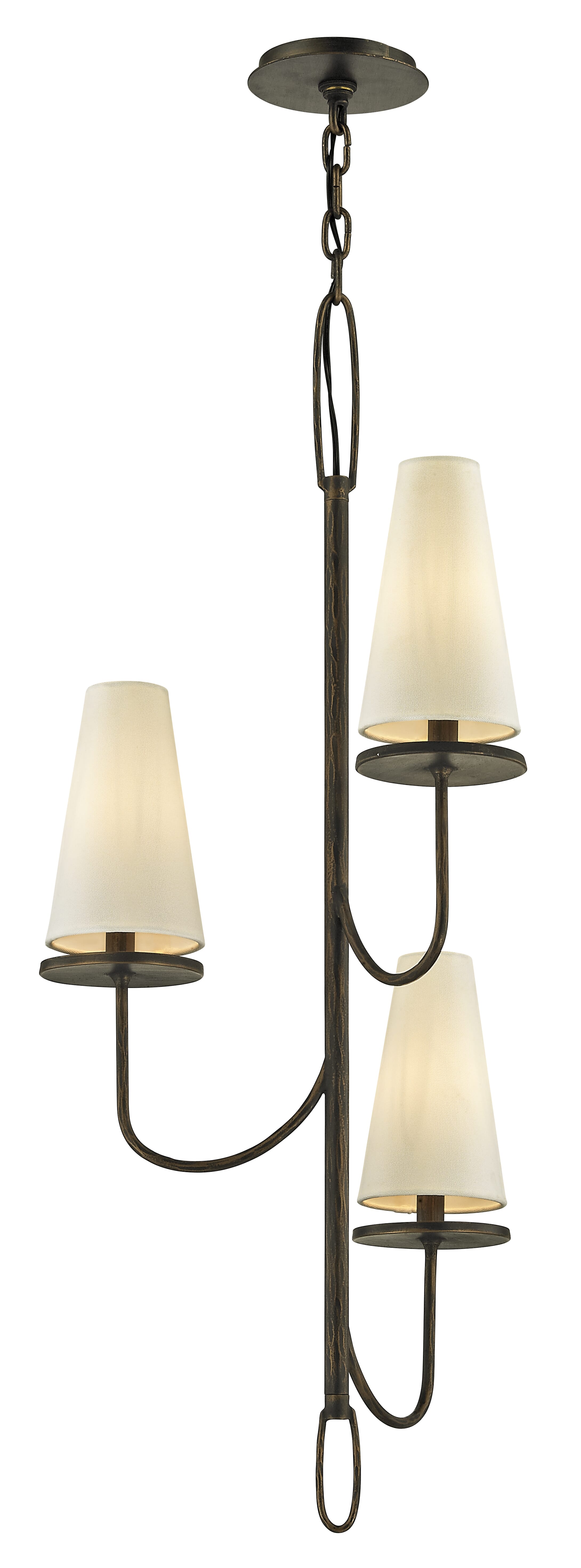 Troy Marcel 3-Light 38" Pendant Light in Pompeii Bronze