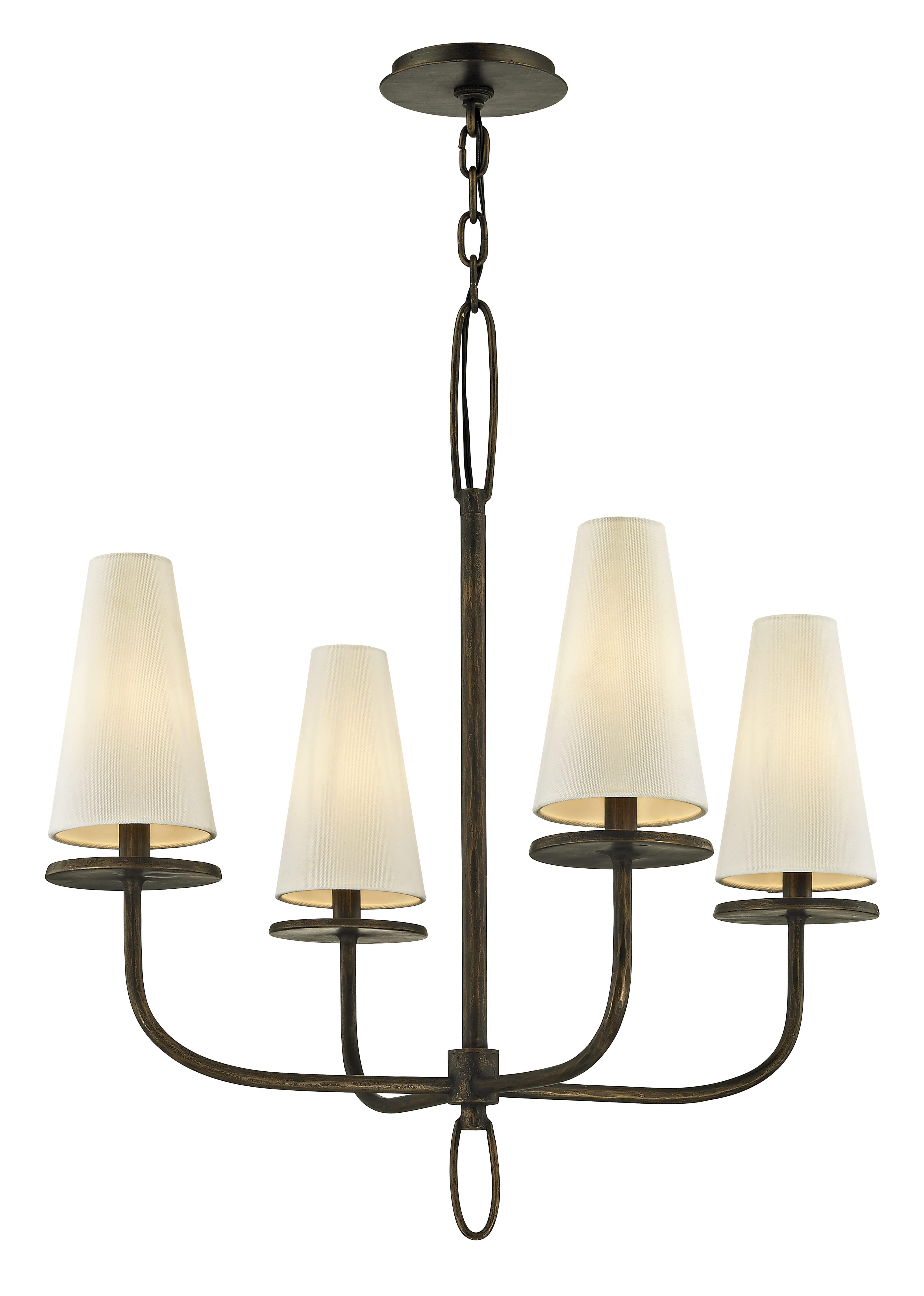 Troy Marcel 4-Light Chandelier in Pompeii Bronze