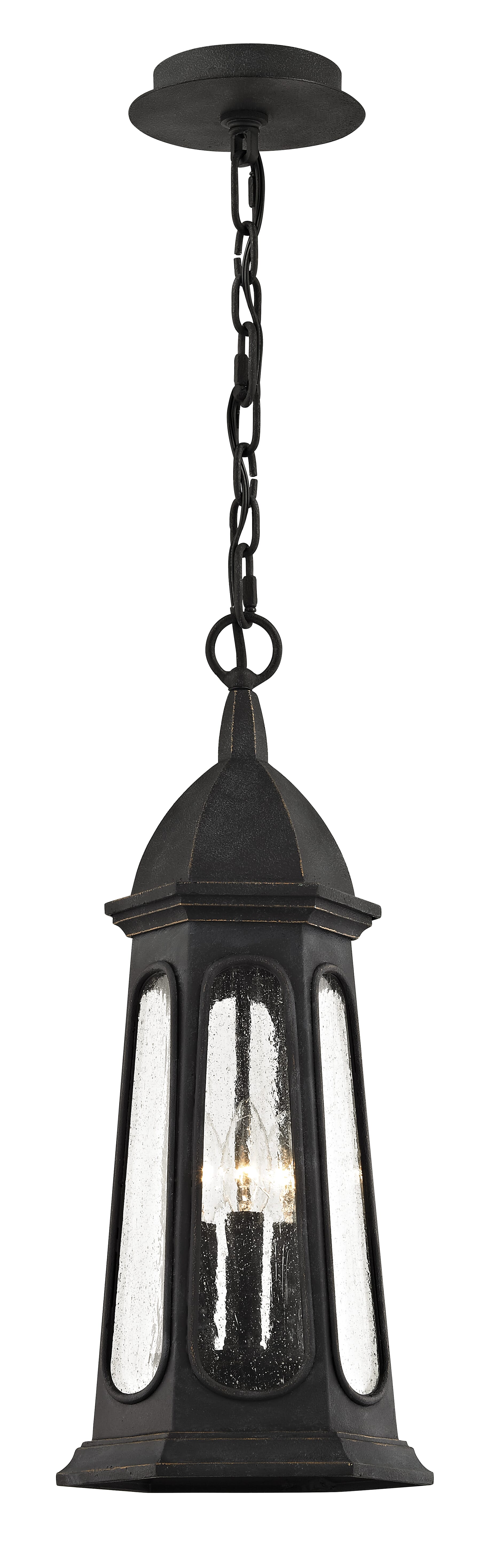 Troy Astor 3-Light 25" Pendant Light in Vintage Iron