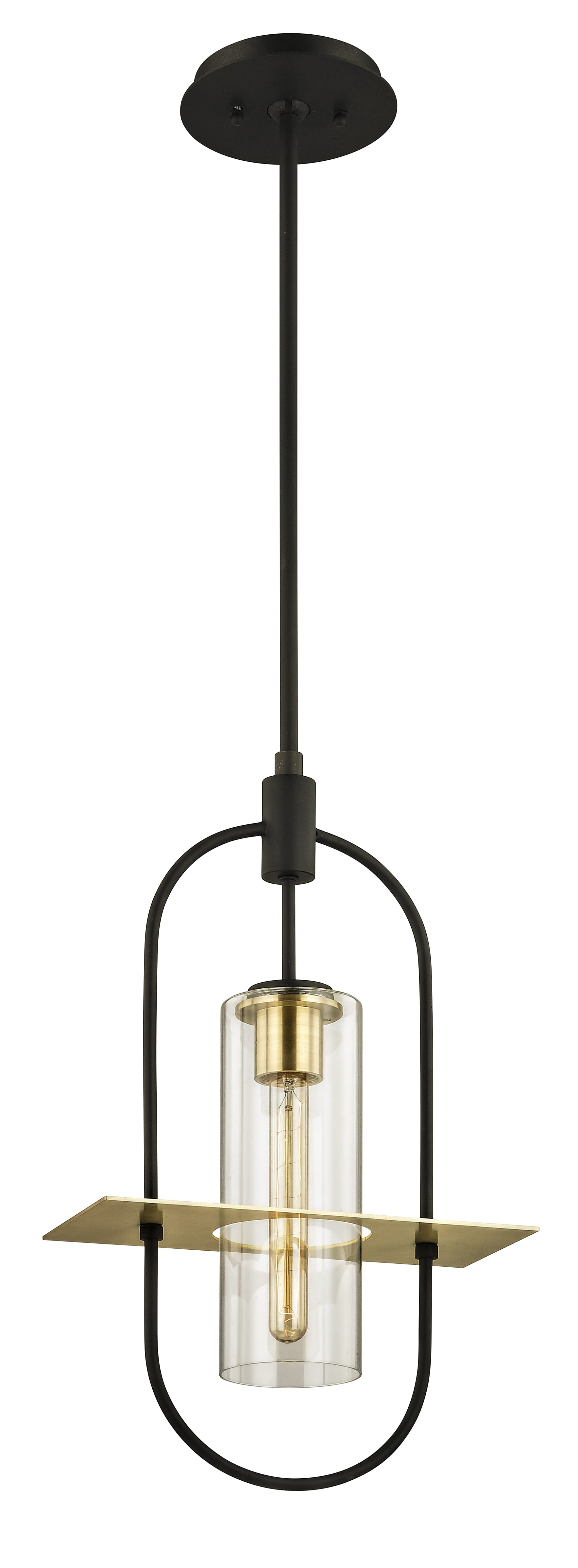 Troy Smyth 22" Pendant Light in Dark Bronze and Brushed Brass