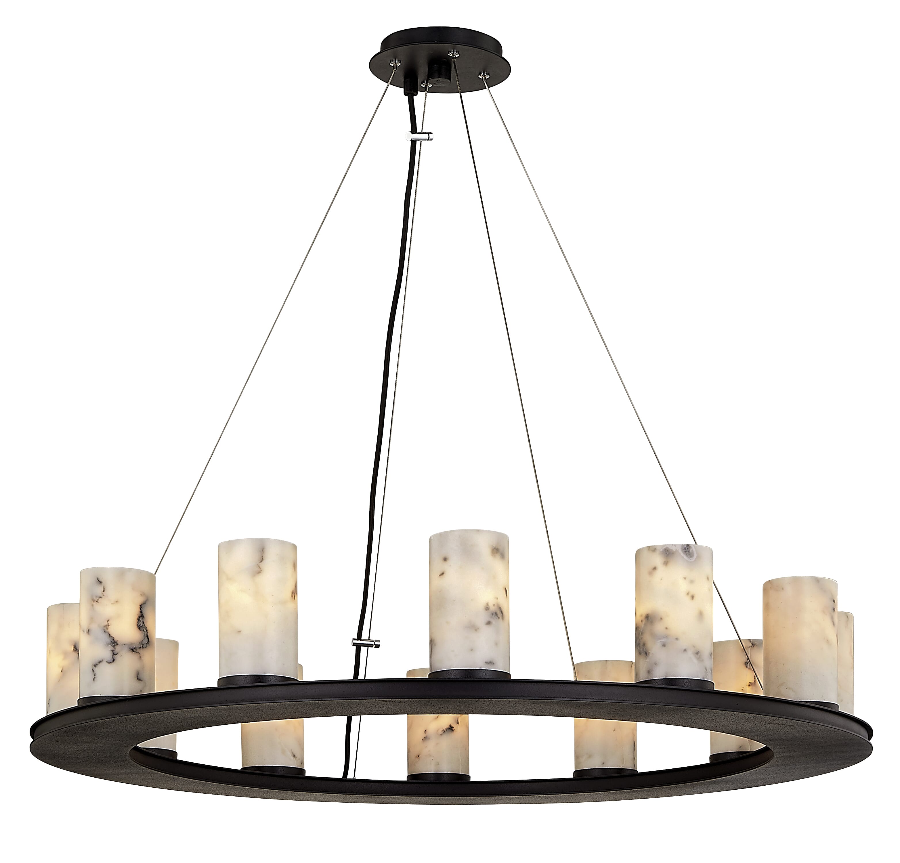 Troy Catalonia 12-Light 8" Pendant Light in Textured Black