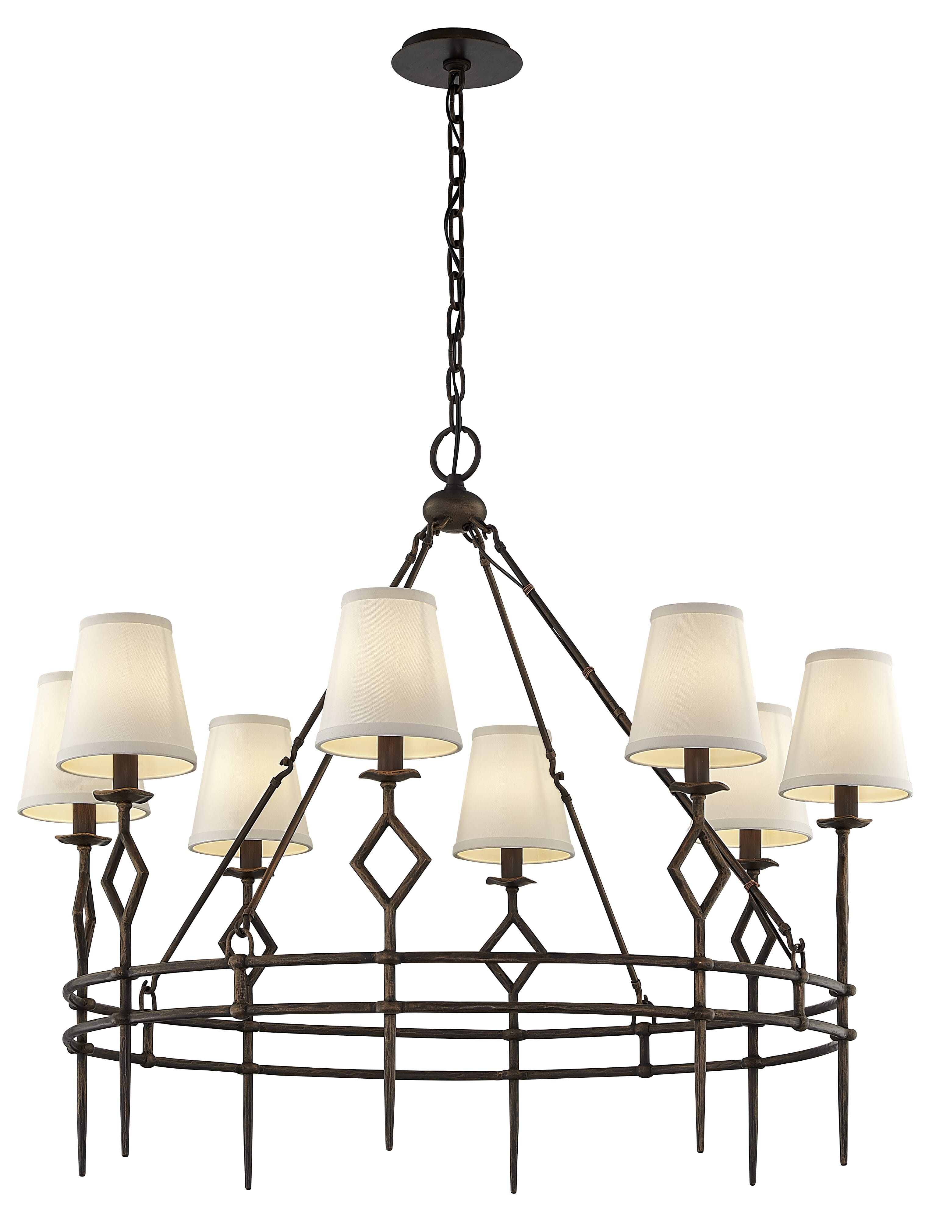 Troy Maurice 8-Light Chandelier in Pompeii Bronze