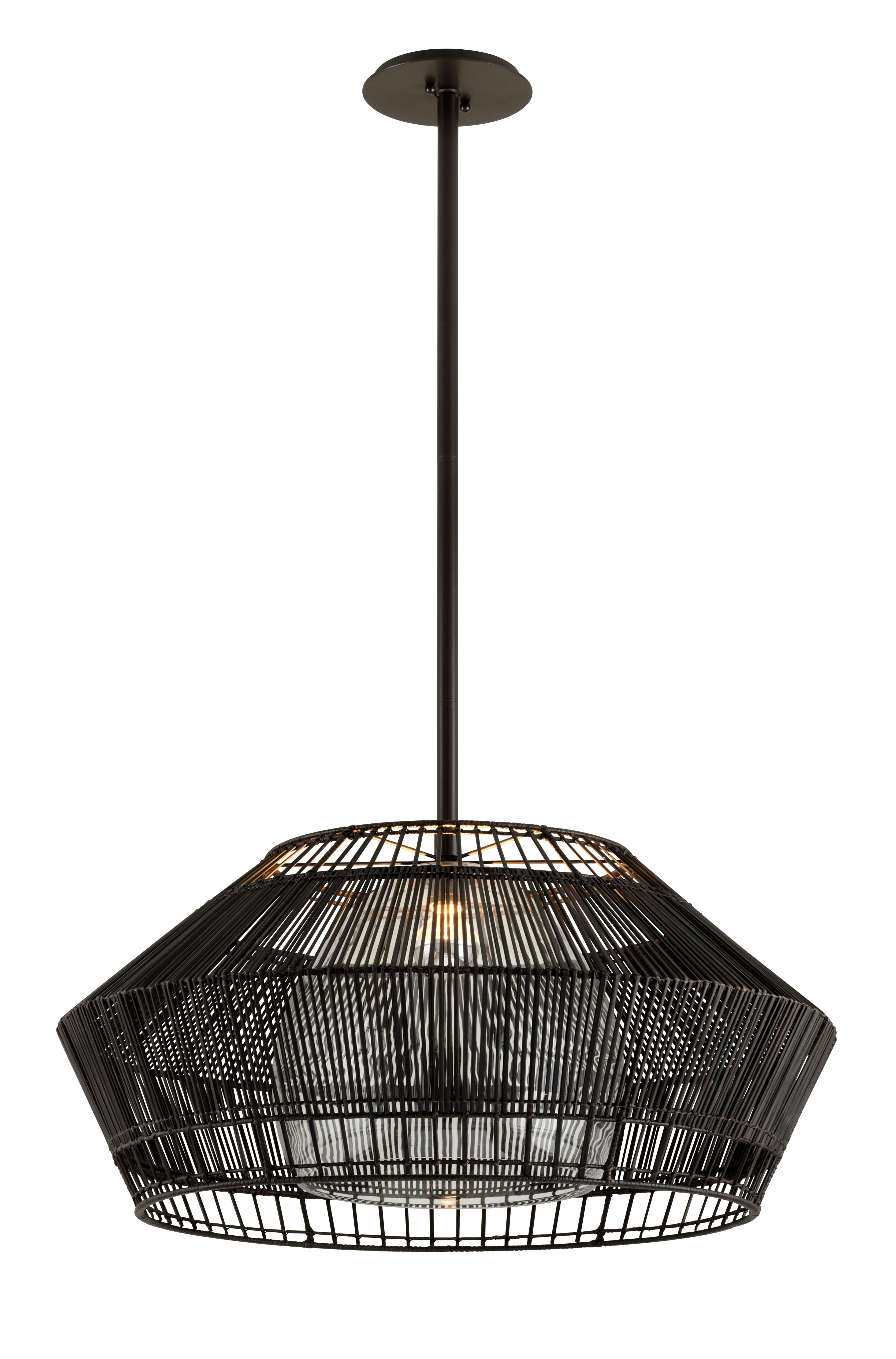 Troy Hunters Point 19" Pendant Light in Espresso