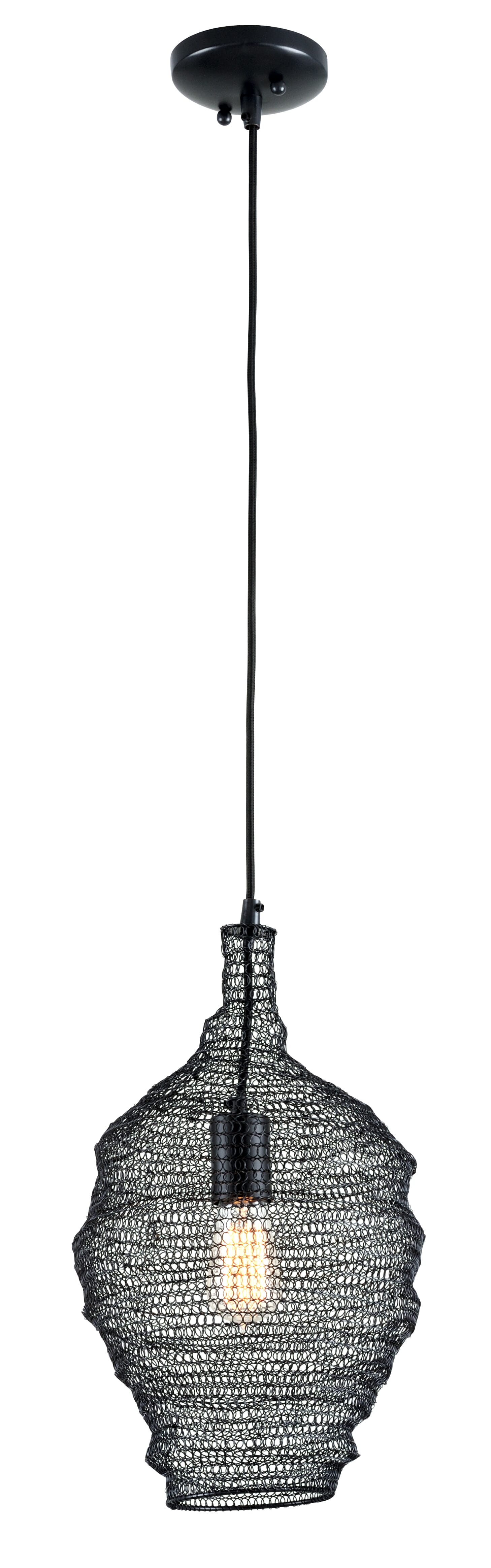 Troy Wabi Sabi 18" Pendant Light in Black