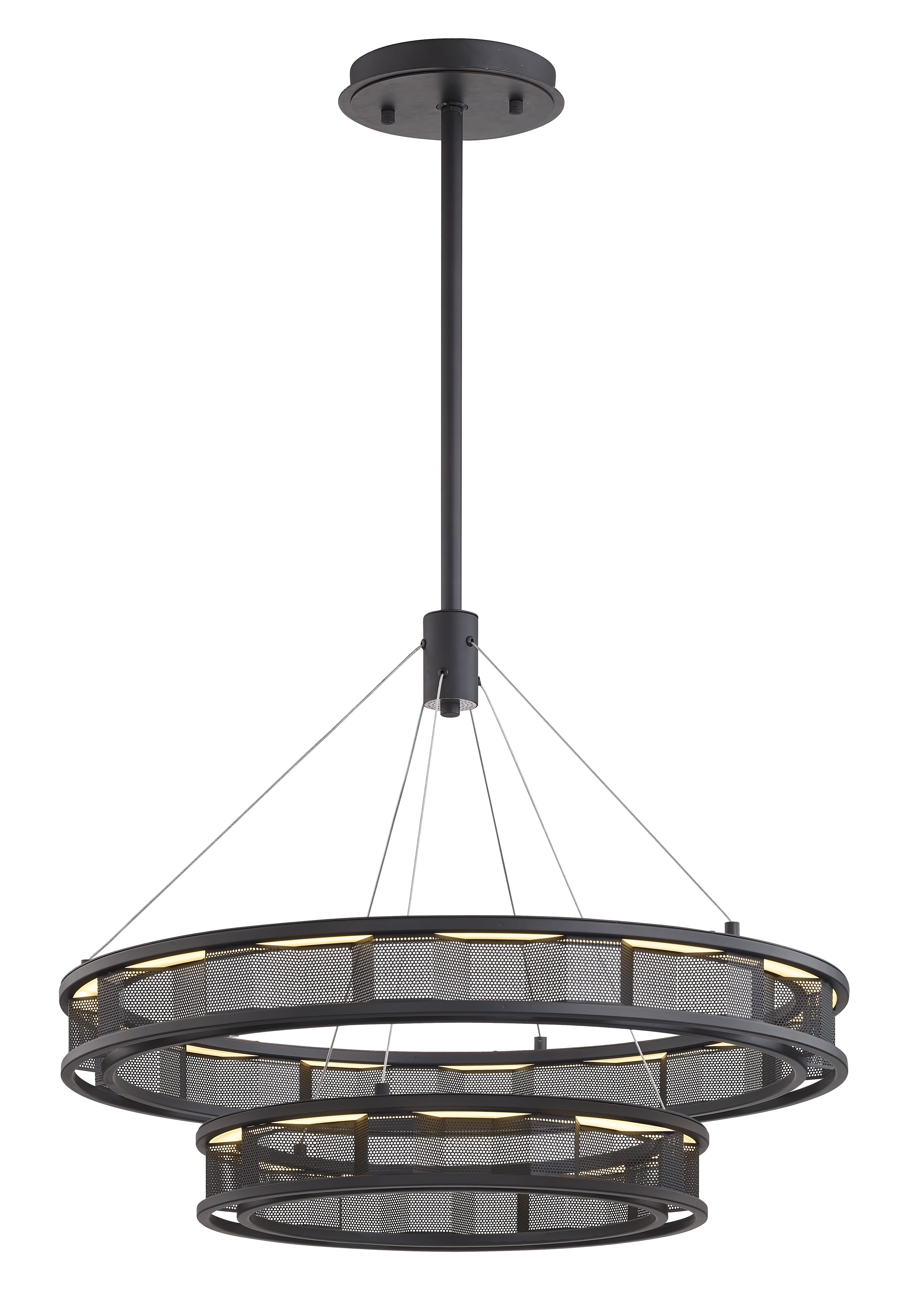 Troy Fuze 23" Pendant Light in Modern Bronze