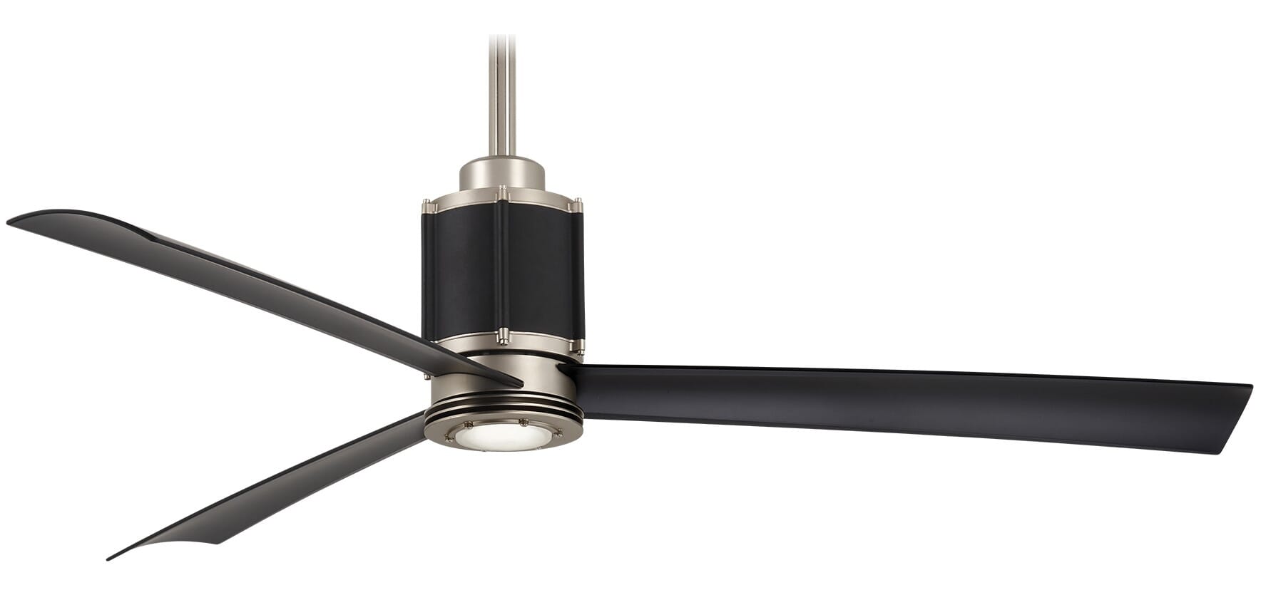 Minka-Aire Gear 54" LED Ceiling Fan in Brushed Steel/Sand Black