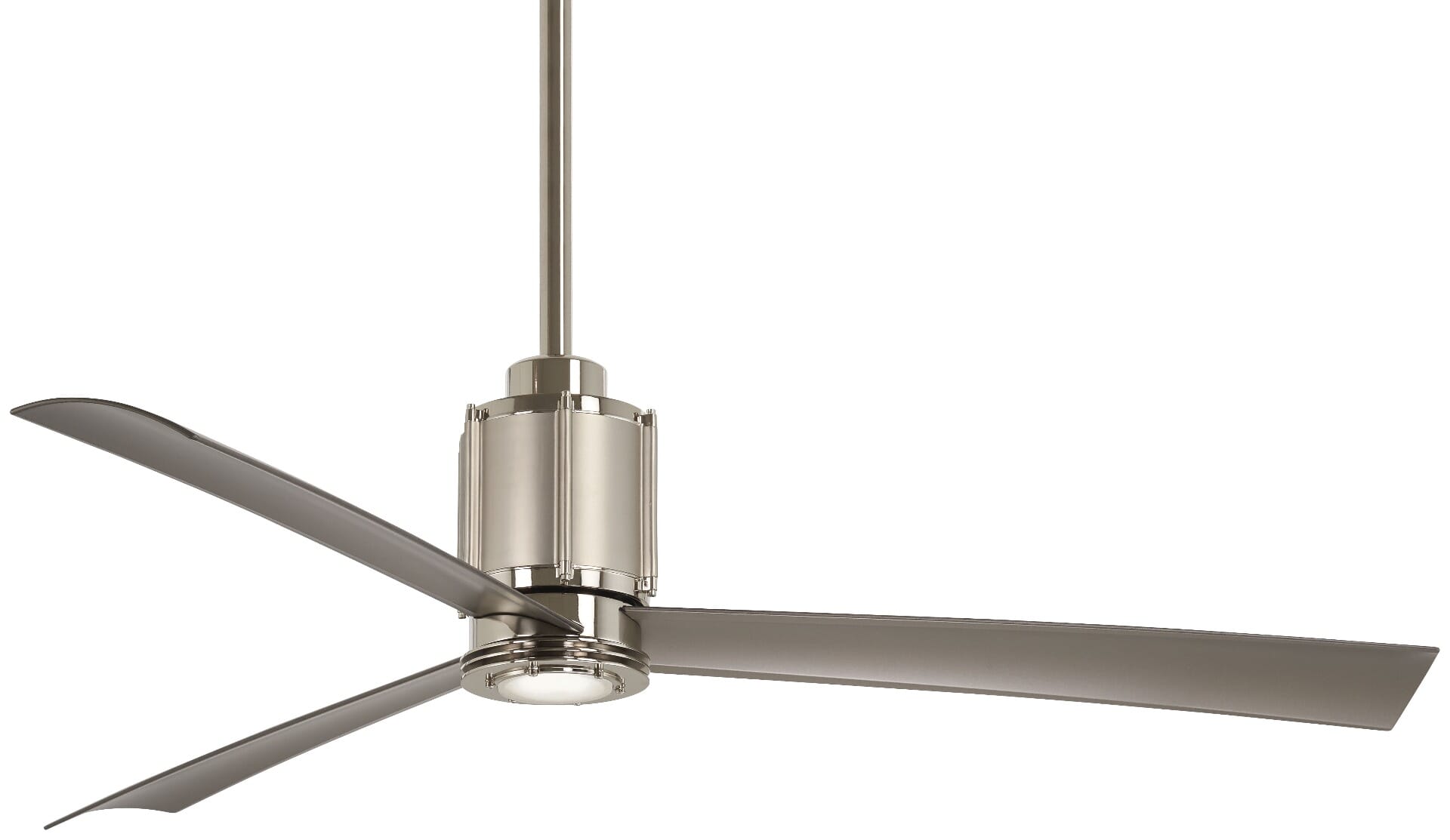 Minka-Aire Gear 54" LED Ceiling Fan in Polished Nickel with Brushed Steel Blades