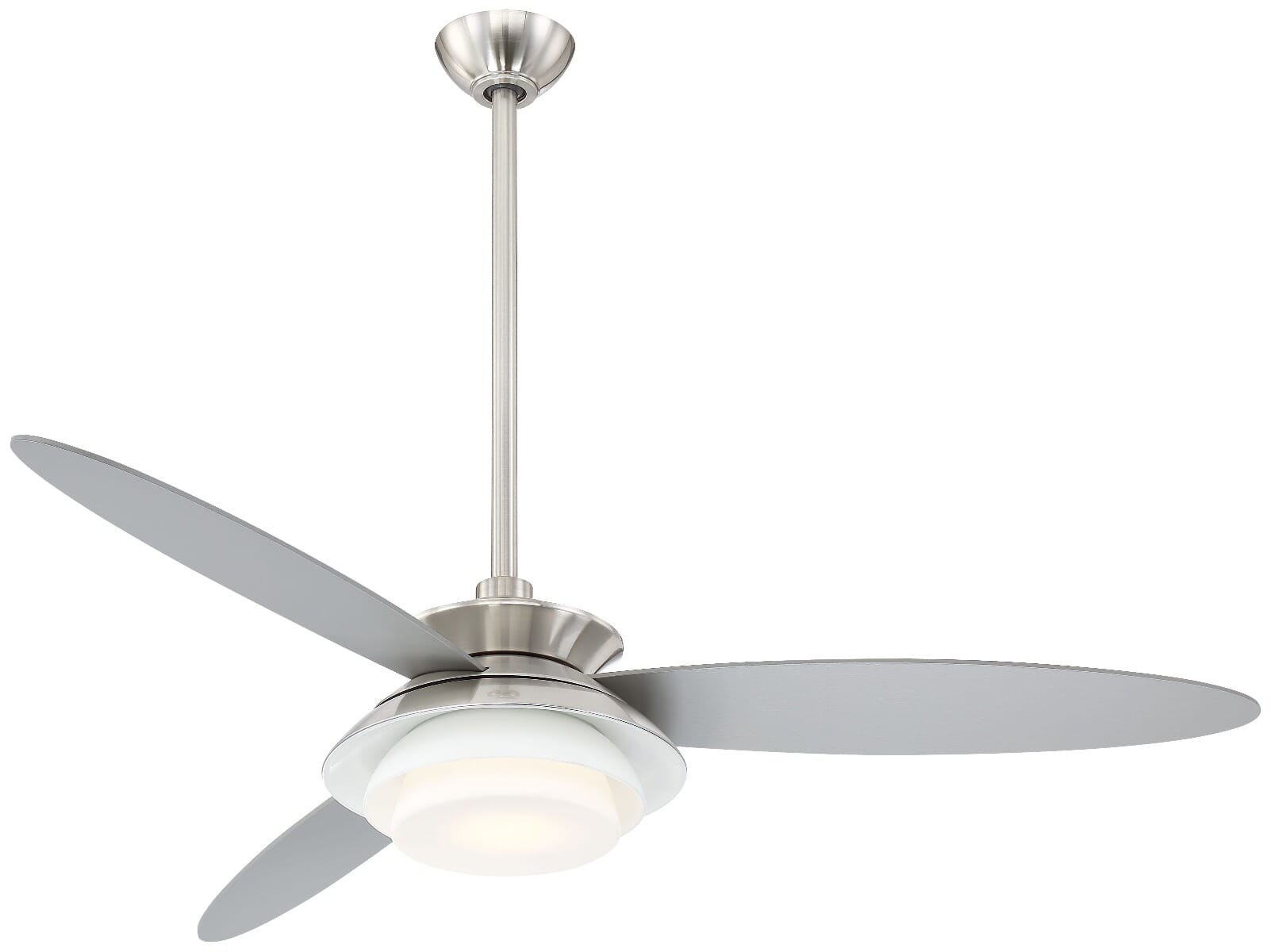 Minka-Aire Stack 56" LED Ceiling Fan in Brushed Nickel with Silver