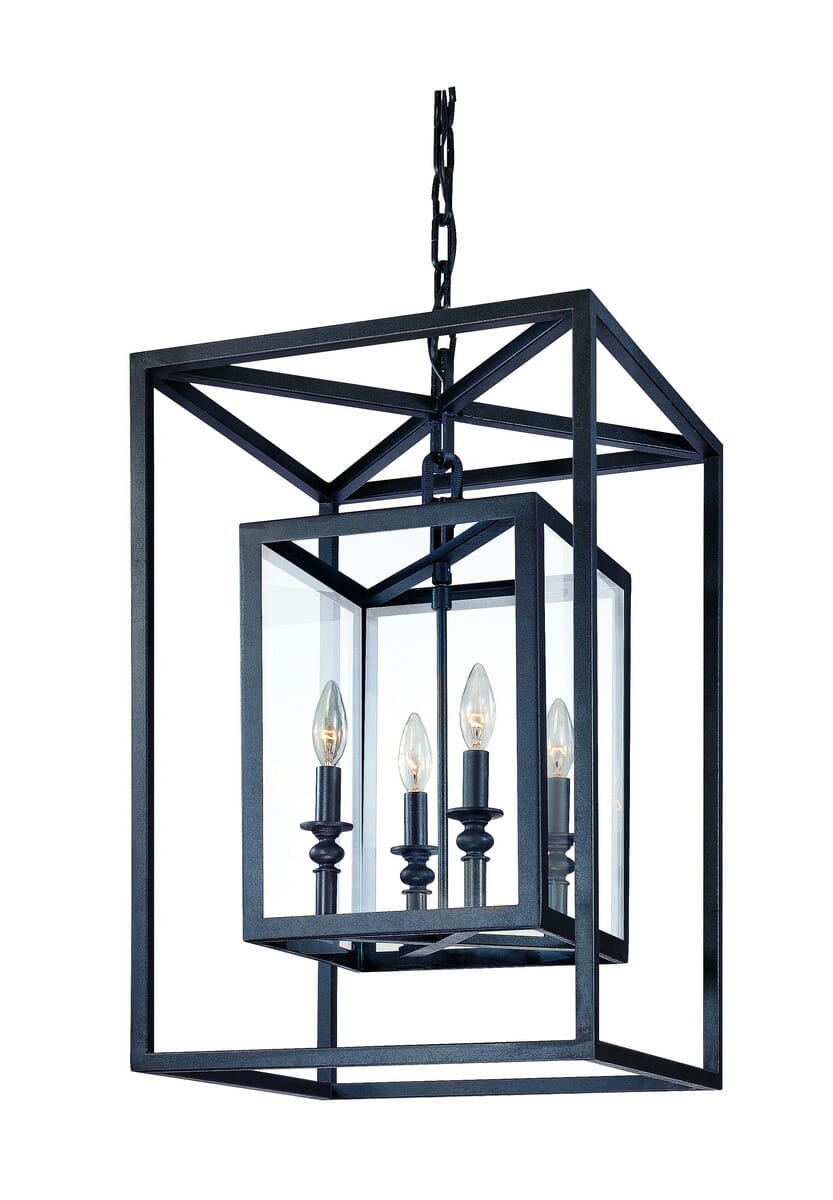 Troy Morgan 4-Light Chandelier in Deep Bronze