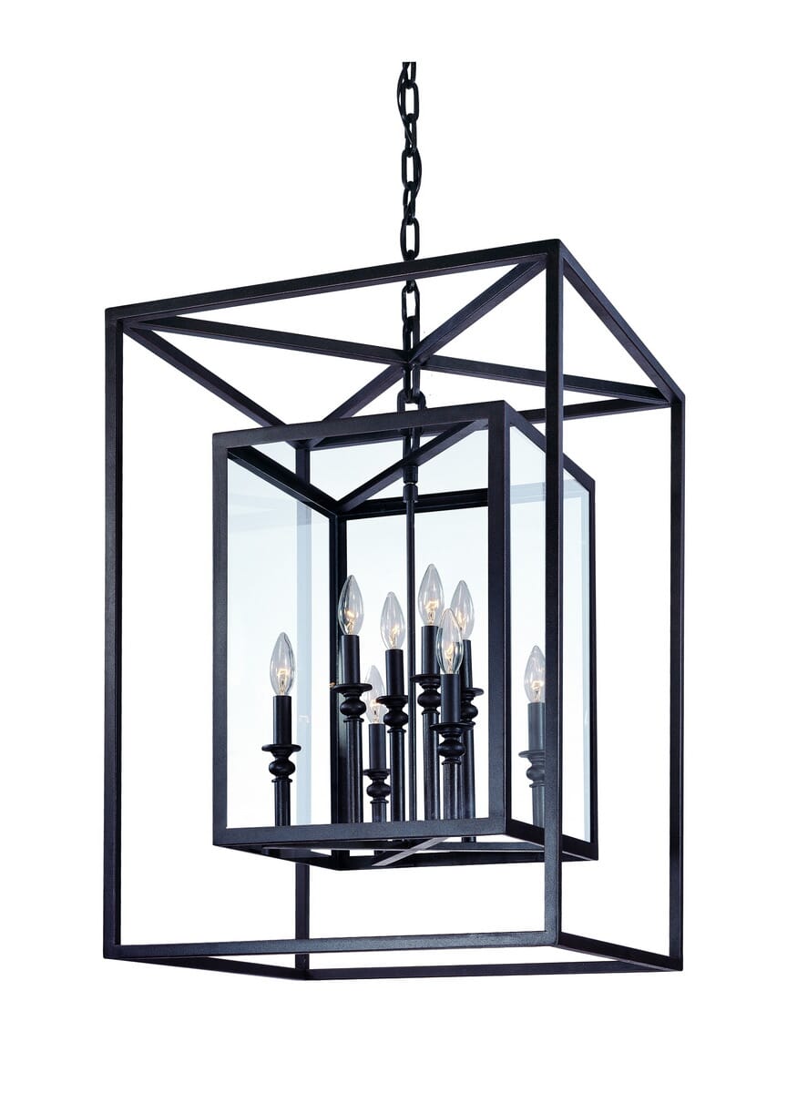 Troy Morgan 8-Light Chandelier in Deep Bronze