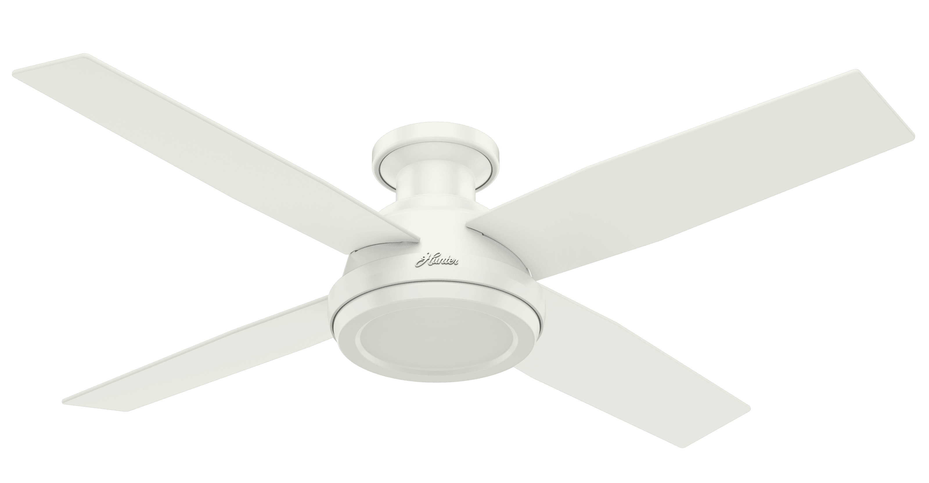 Hunter Dempsey 52" Indoor Flush Mount Ceiling Fan in Fresh White