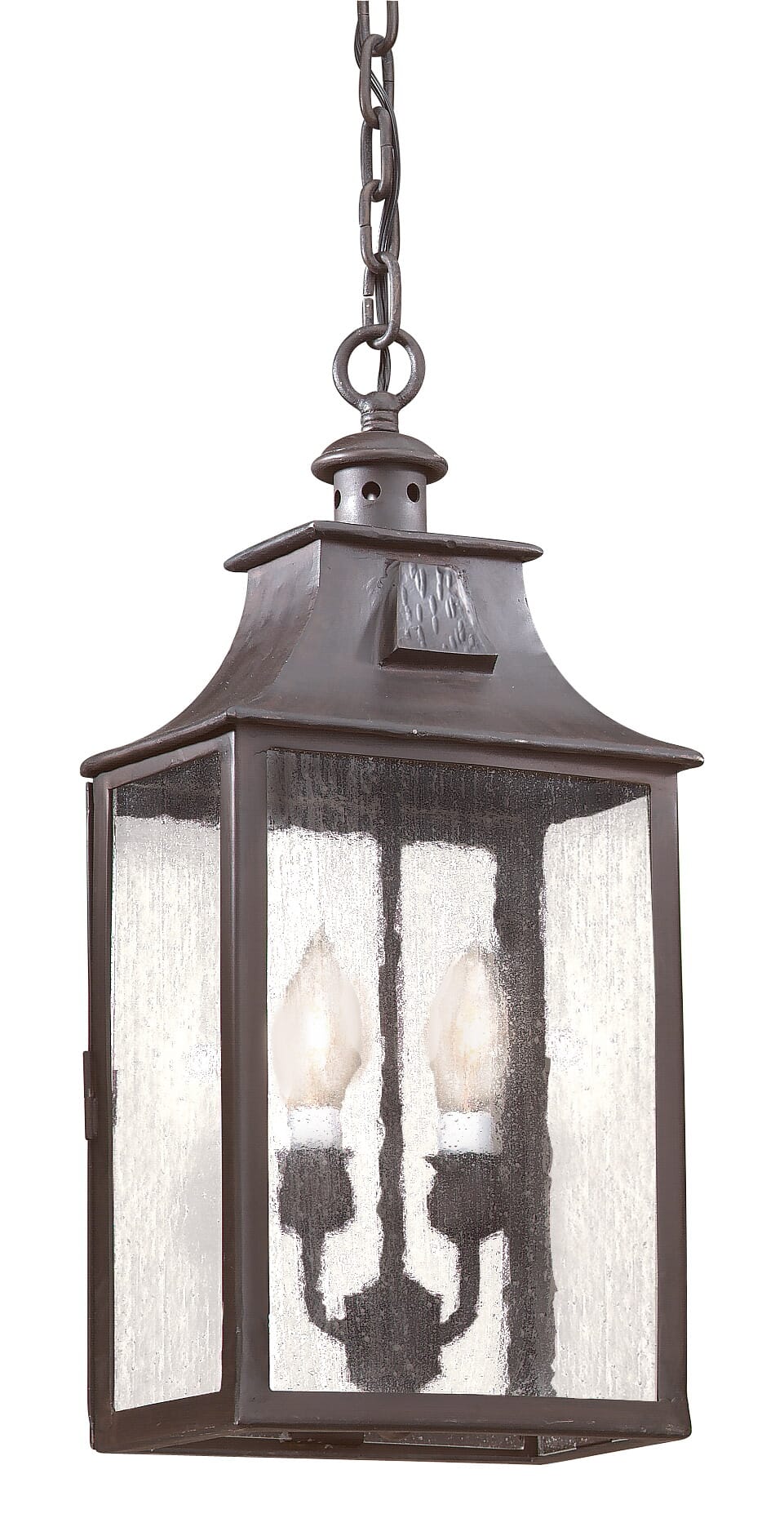 Troy Newton 2-Light 19" Pendant Light in Old Bronze