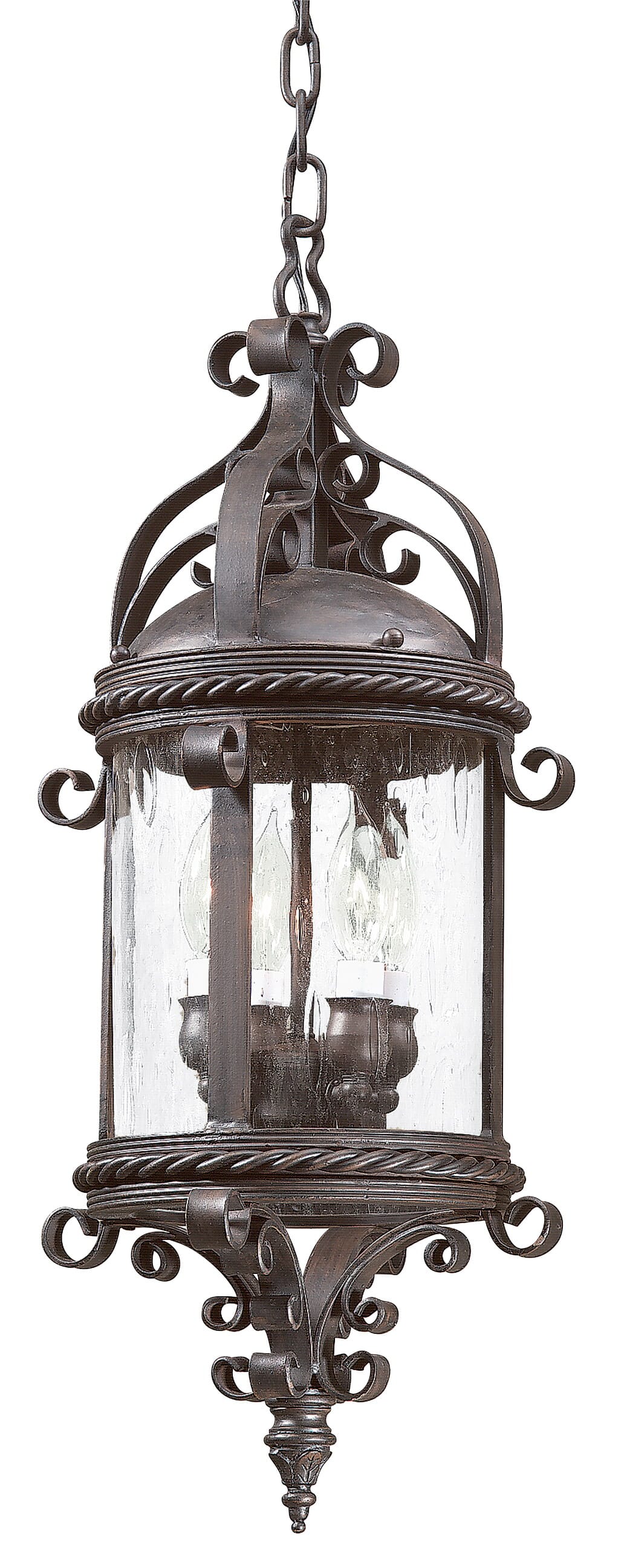 Troy Pamplona 4-Light 25" Pendant Light in Old Bronze