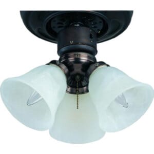 Maxim Lighting Basic Max 12" 3-Light Ceiling Fan Light Kit in Matte White