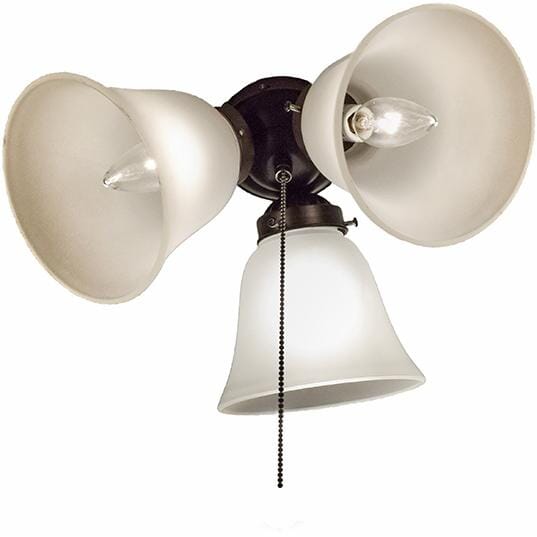 Maxim Basic Max 12" 3-Light Ceiling Fan Light Kit in Oil Rubbed Bronze