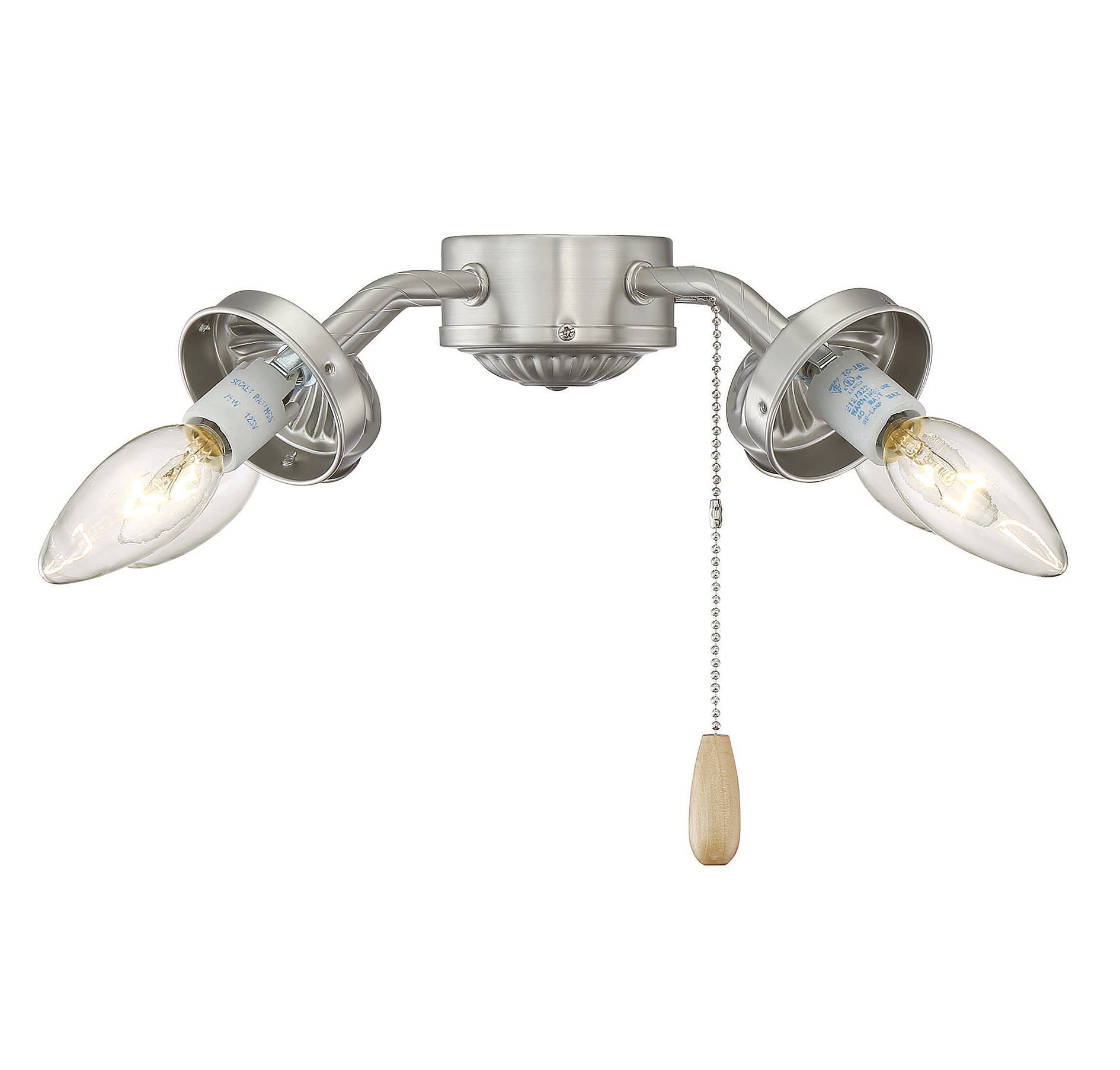 Savoy House Fitter 4-Arm Fan-Light Kit in Satin Nickel