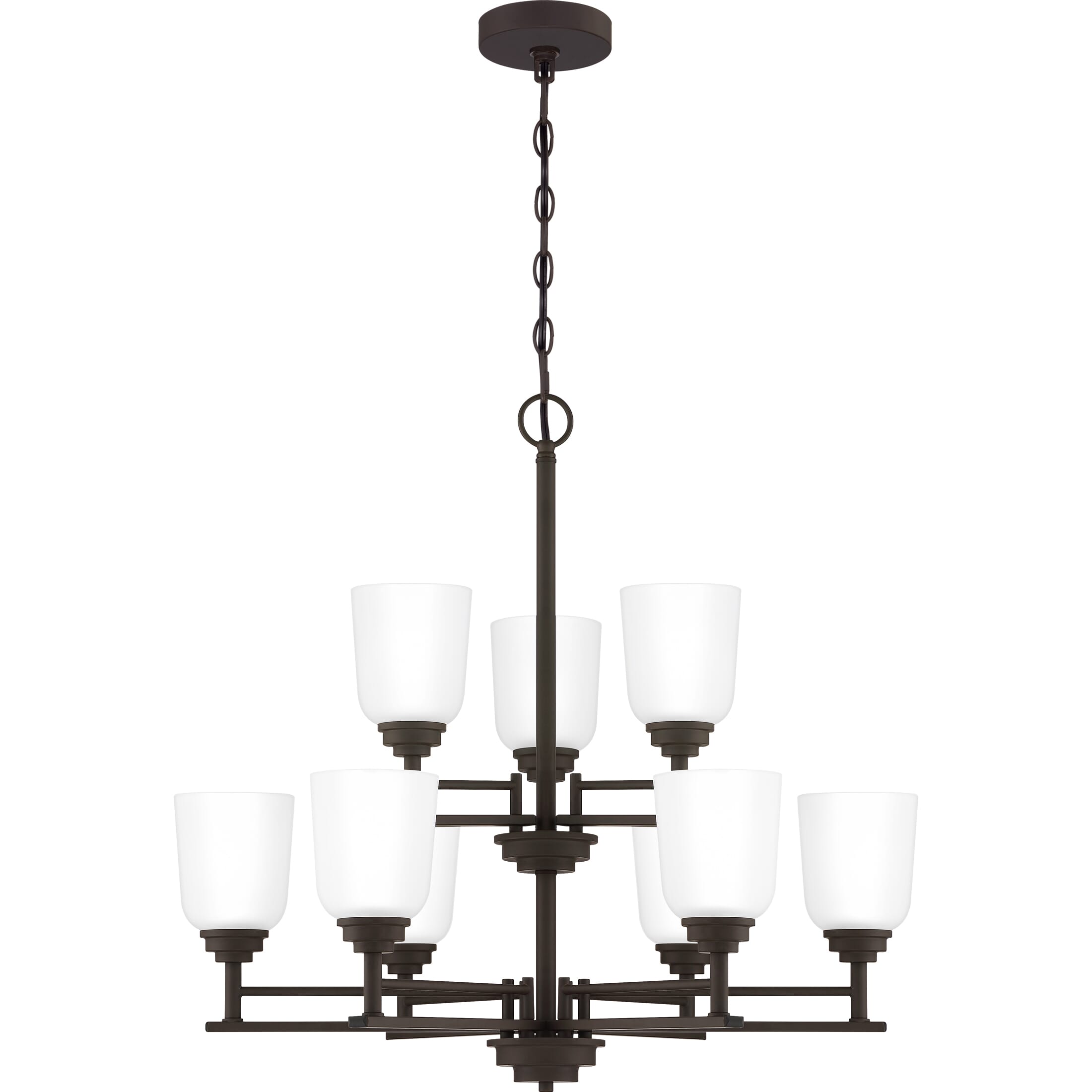 Quoizel Foley 9-Light 27" Transitional Chandelier in Old Bronze