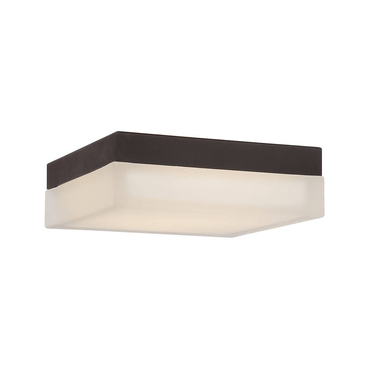 WAC Lighting 120V Dice 6" Square LED Soft White Flush Mount in Bronze