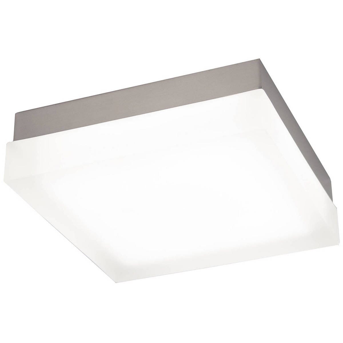 WAC Lighting 120V Dice 9" Square LED Warm White Flush Mount in Brushed Nickel