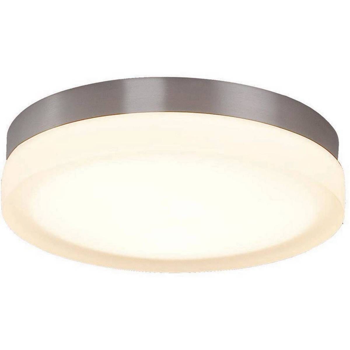 WAC Lighting 120V Slice 6" Square LED Warm White Flush Mount in Brushed Nickel