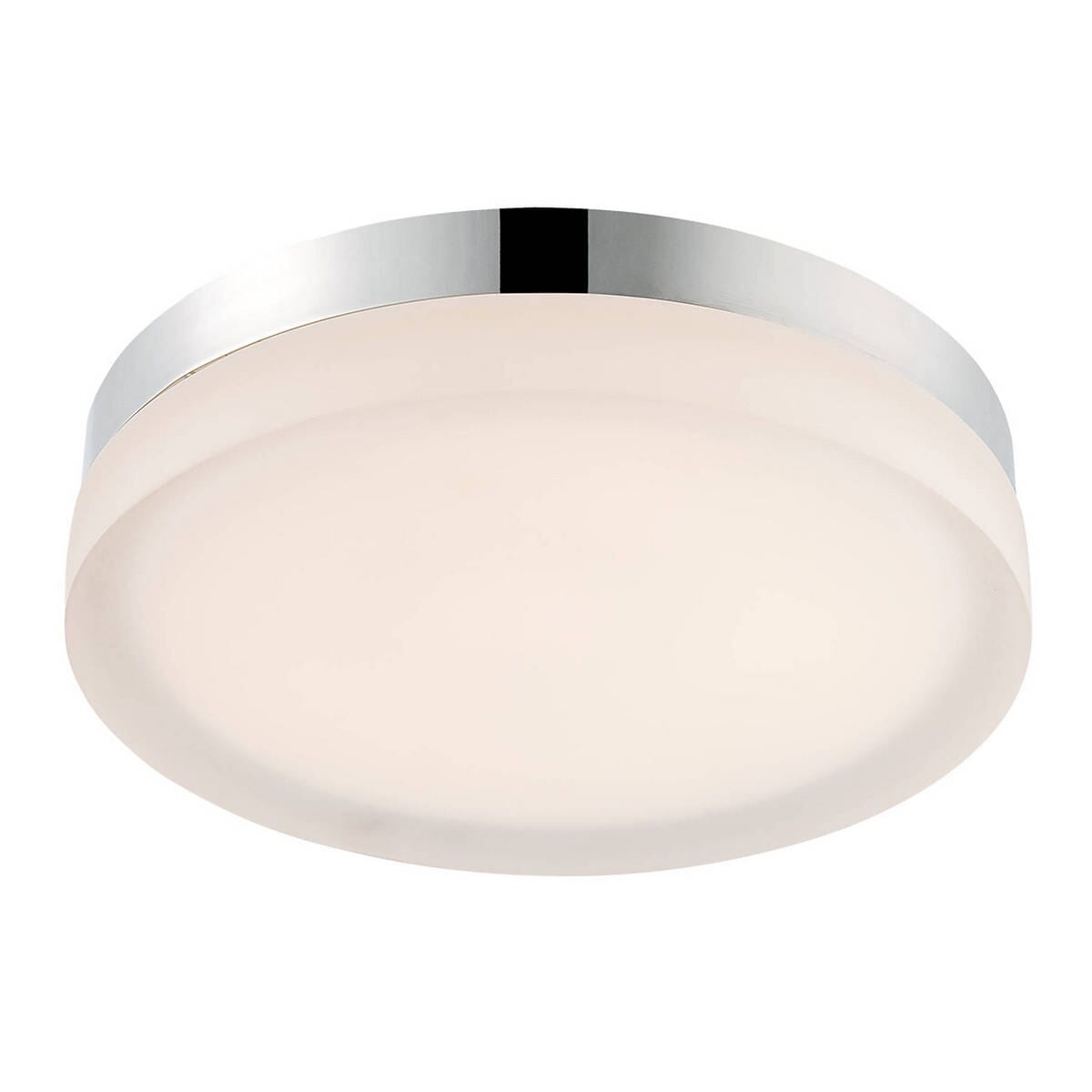 WAC Lighting 120V Slice 6" Square LED Warm White Flush Mount in Chrome