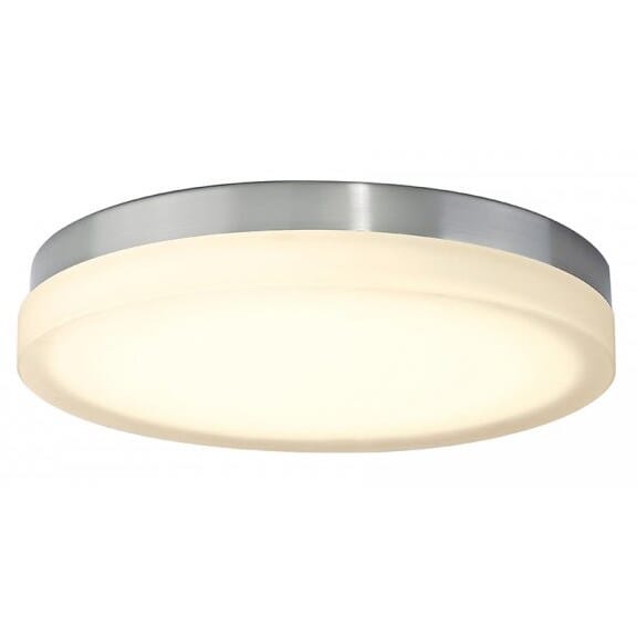 WAC Lighting 120V dweLED Slice 14" LED 2700K Warm White Flush Mount in Brushed Nickel