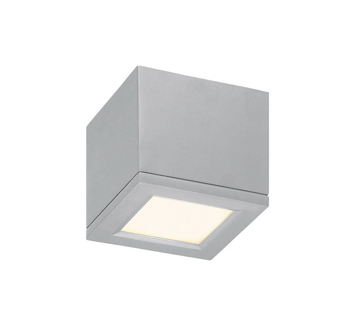 WAC Lighting Rubix 5" Indoor/Outdoor LED Flush Mount in Brushed Aluminum