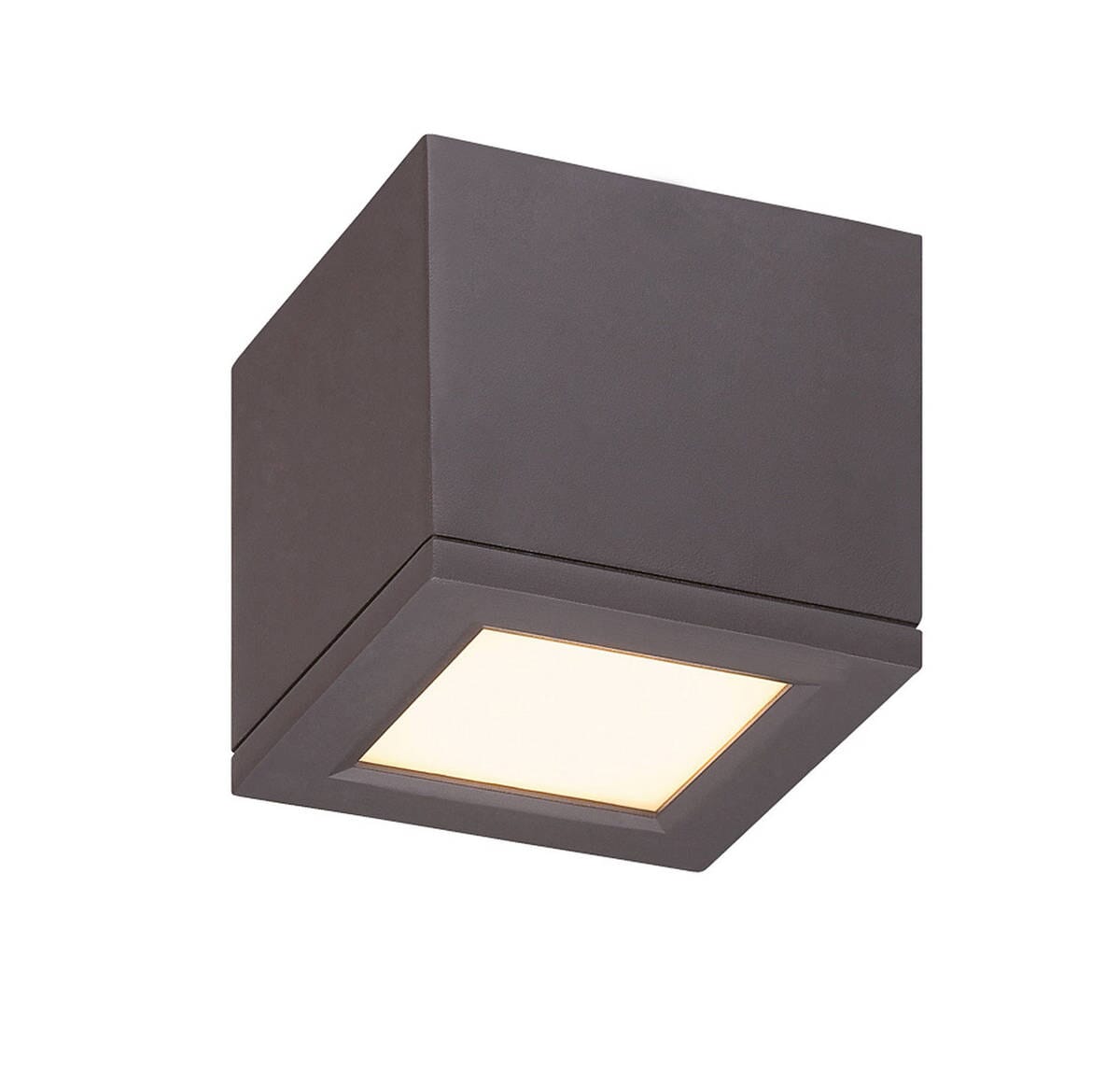 WAC Lighting Rubix 5" Indoor/Outdoor LED Flush Mount in Bronze