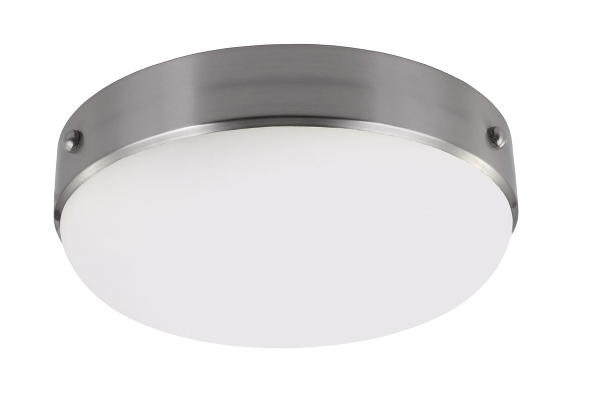 Feiss Cadence 2-Light Brushed Steel Flush Mount