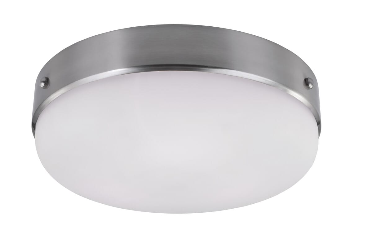 Feiss Cadence 3-Light Brushed Steel Flush Mount