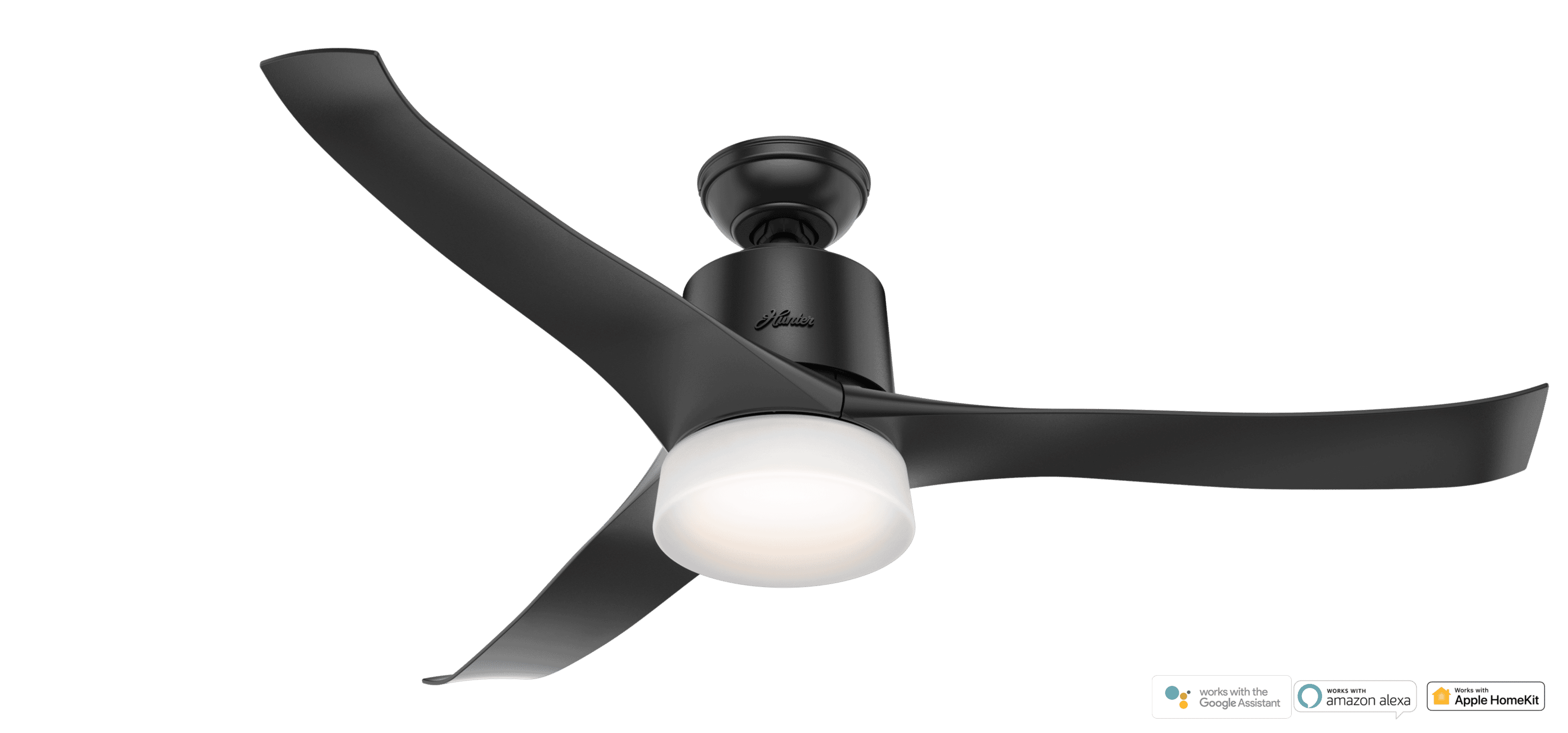 Hunter Symphony 2-Light 54" Indoor Ceiling Fan in Matte Black