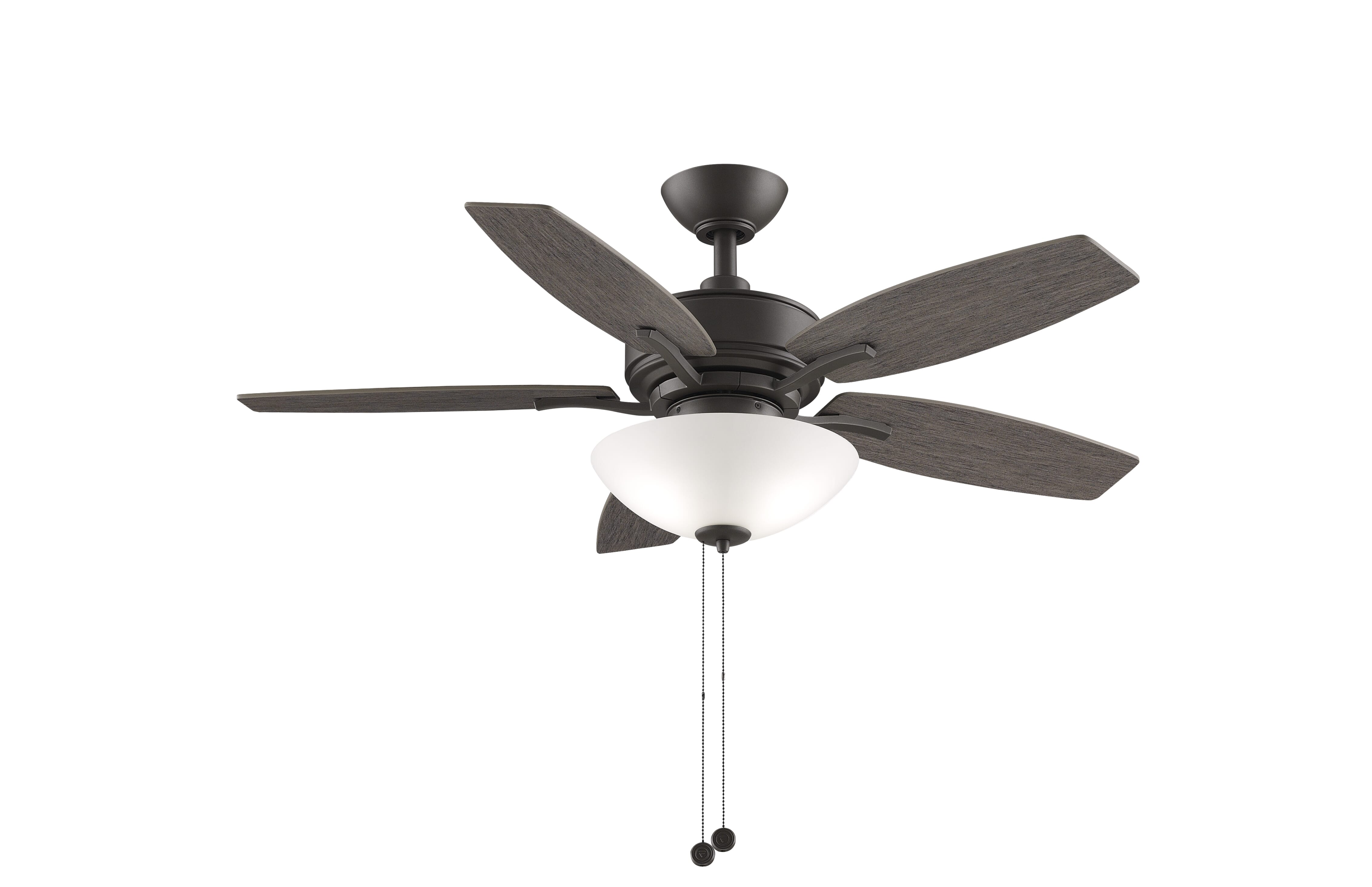 Fanimation Aire Deluxe 2-Light 44" LED Indoor Ceiling Fan in Matte Greige with White Frosted Glass