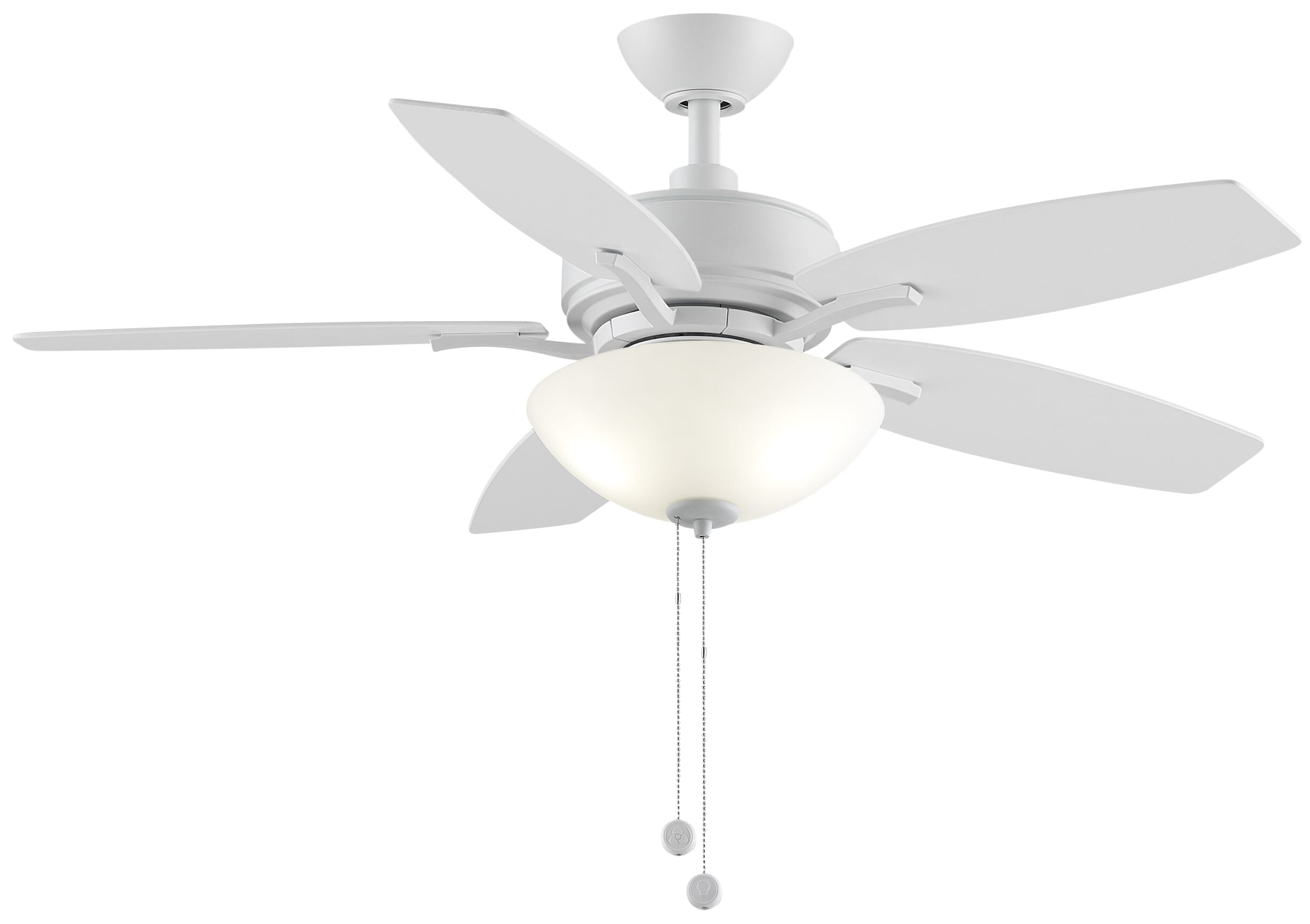 Fanimation Aire Deluxe 2-Light 44" 5-Blade Ceiling Fan in Matte White