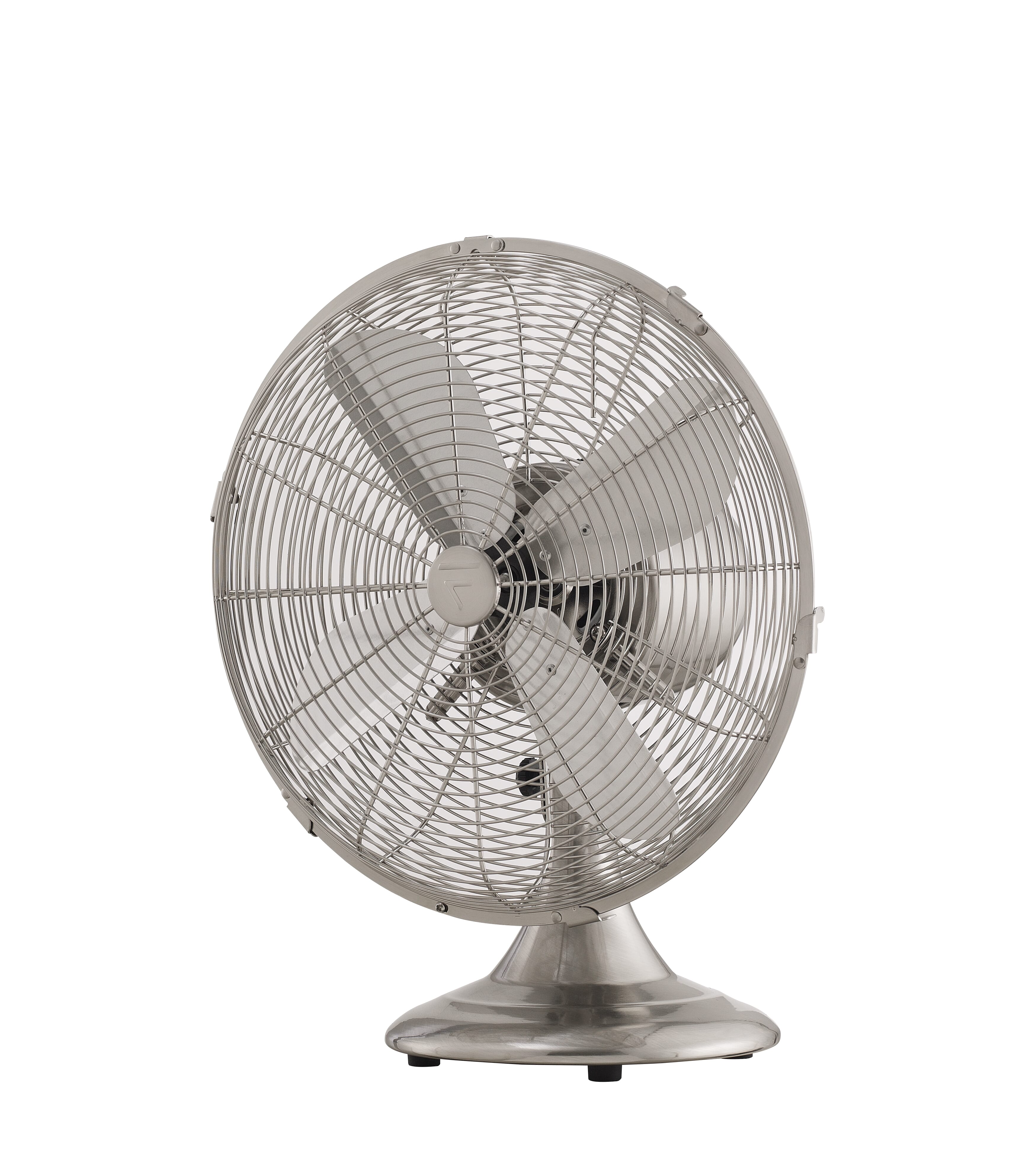 Fanimation Retro Breeze 12" Portable Fan in Brushed Nickel