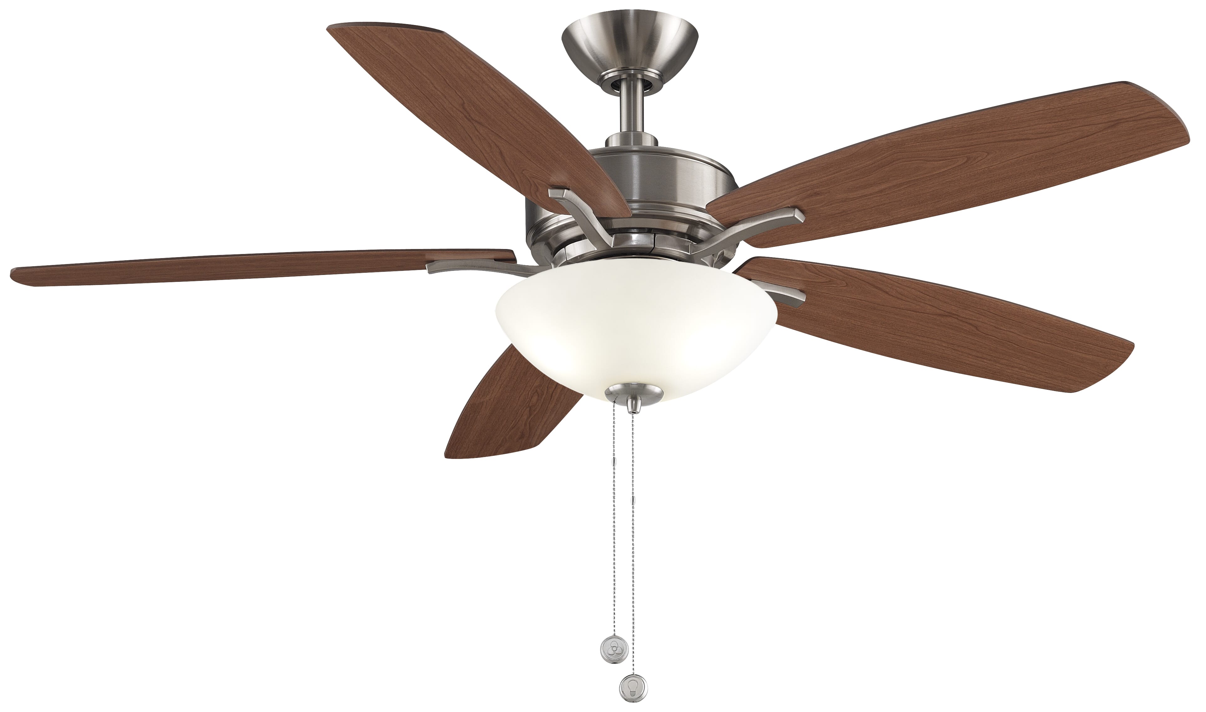 Fanimation Aire Deluxe 2-Light 52" 5-Blade Ceiling Fan in Brushed Nickel