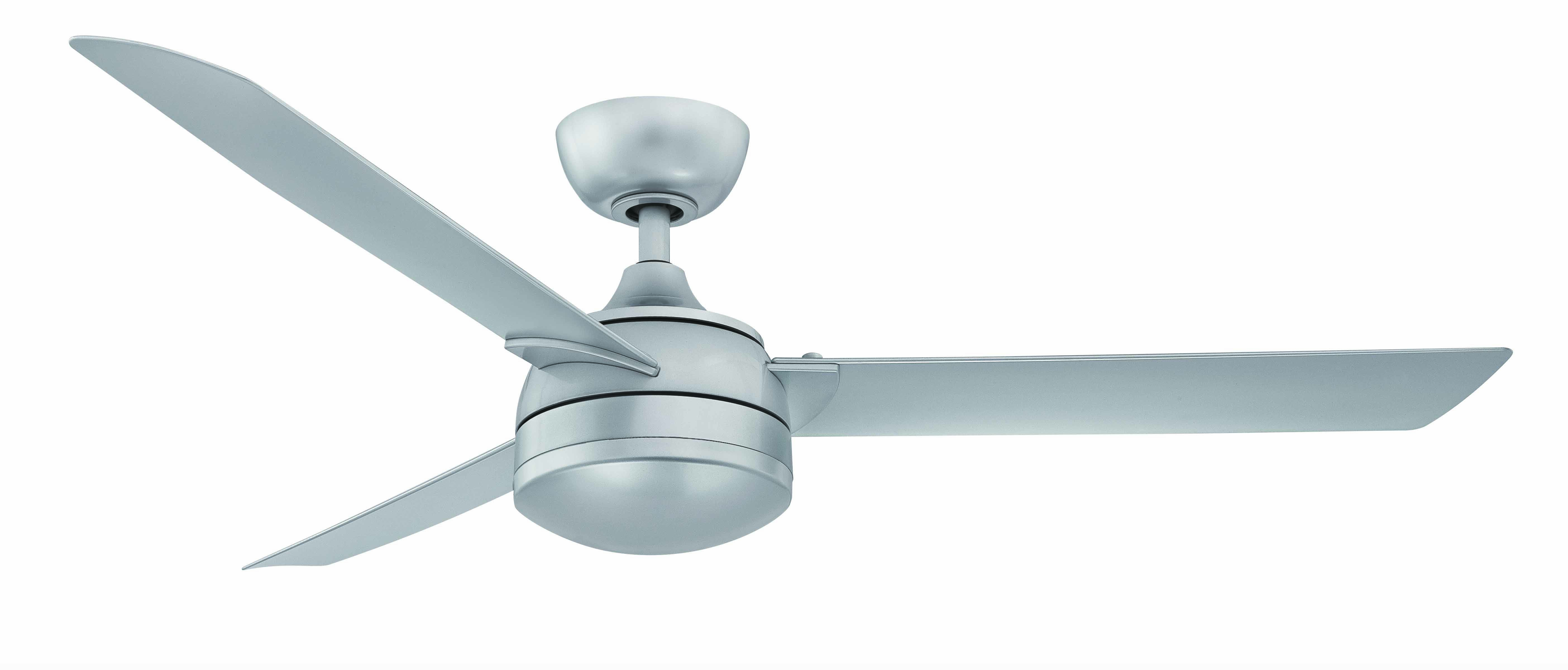 Fanimation Xeno Wet 56" LED Indoor/Outdoor Ceiling Fan in Silver with Opal Frosted Glass