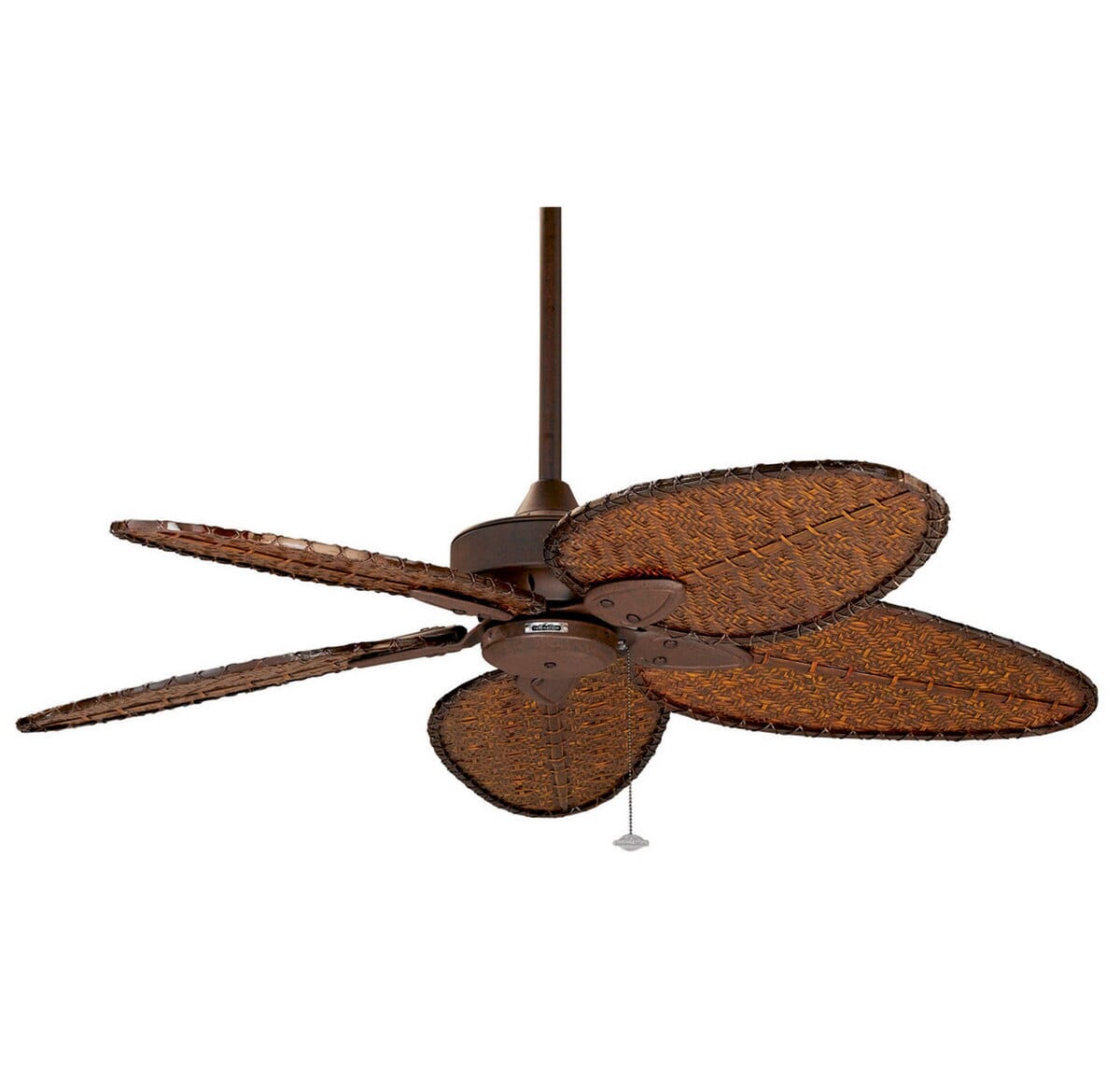 Fanimation 52" Windpointe Indoor/Outdoor Ceiling Fan in Rust w/Oval Bamboo Blades