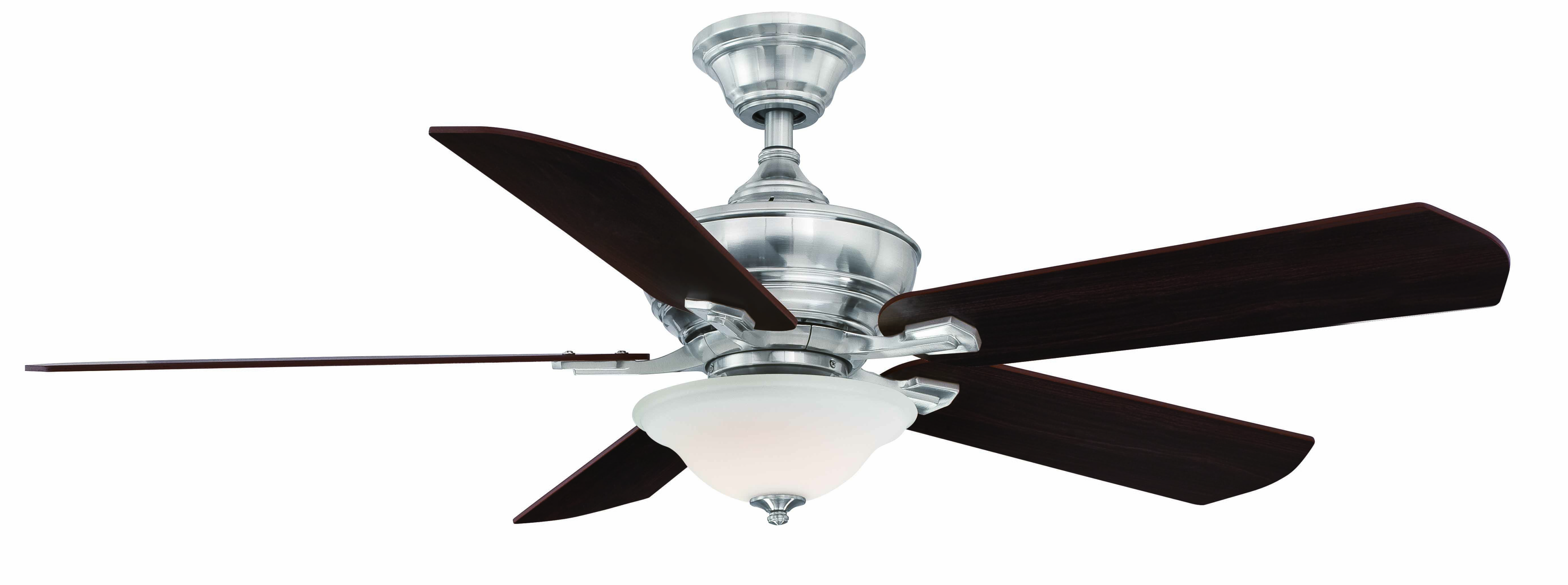 Fanimation Camhaven v2 52" LED Indoor Ceiling Fan in Brushed Nickel with Frosted White Glass