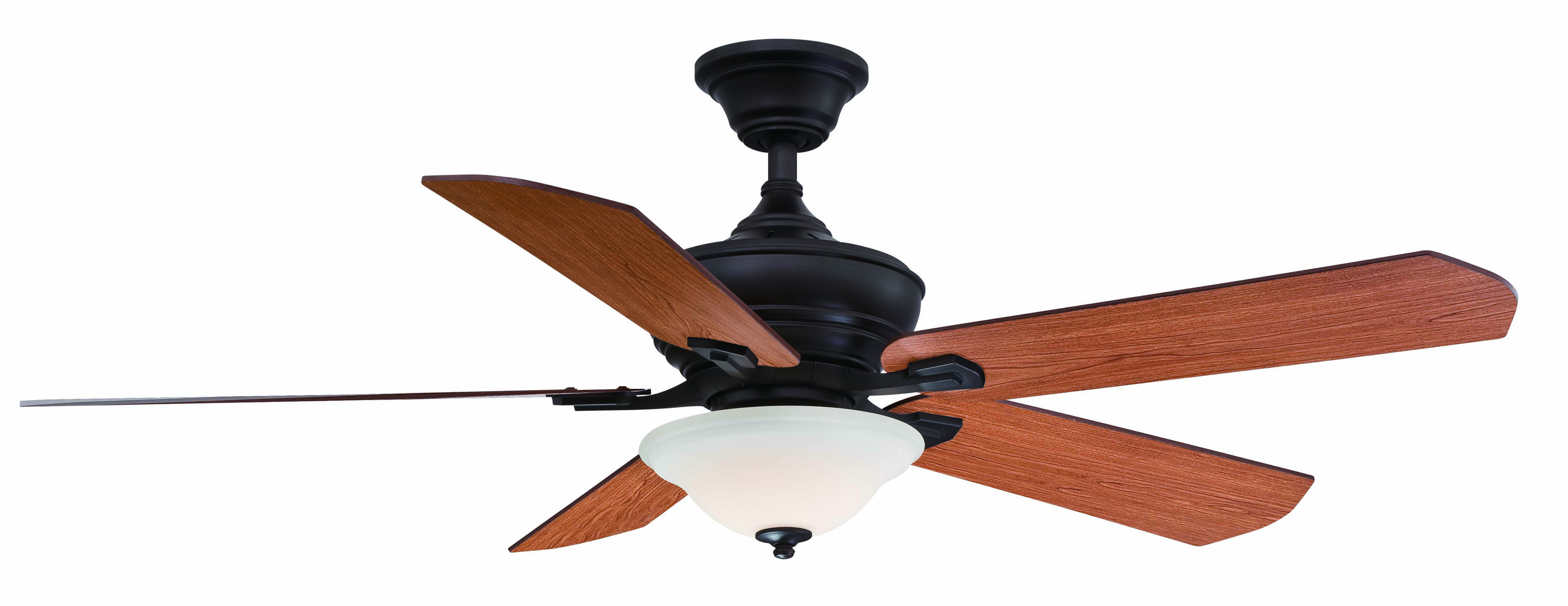 Fanimation Camhaven v2 52" LED Indoor Ceiling Fan in Dark Bronze with Frosted White Glass