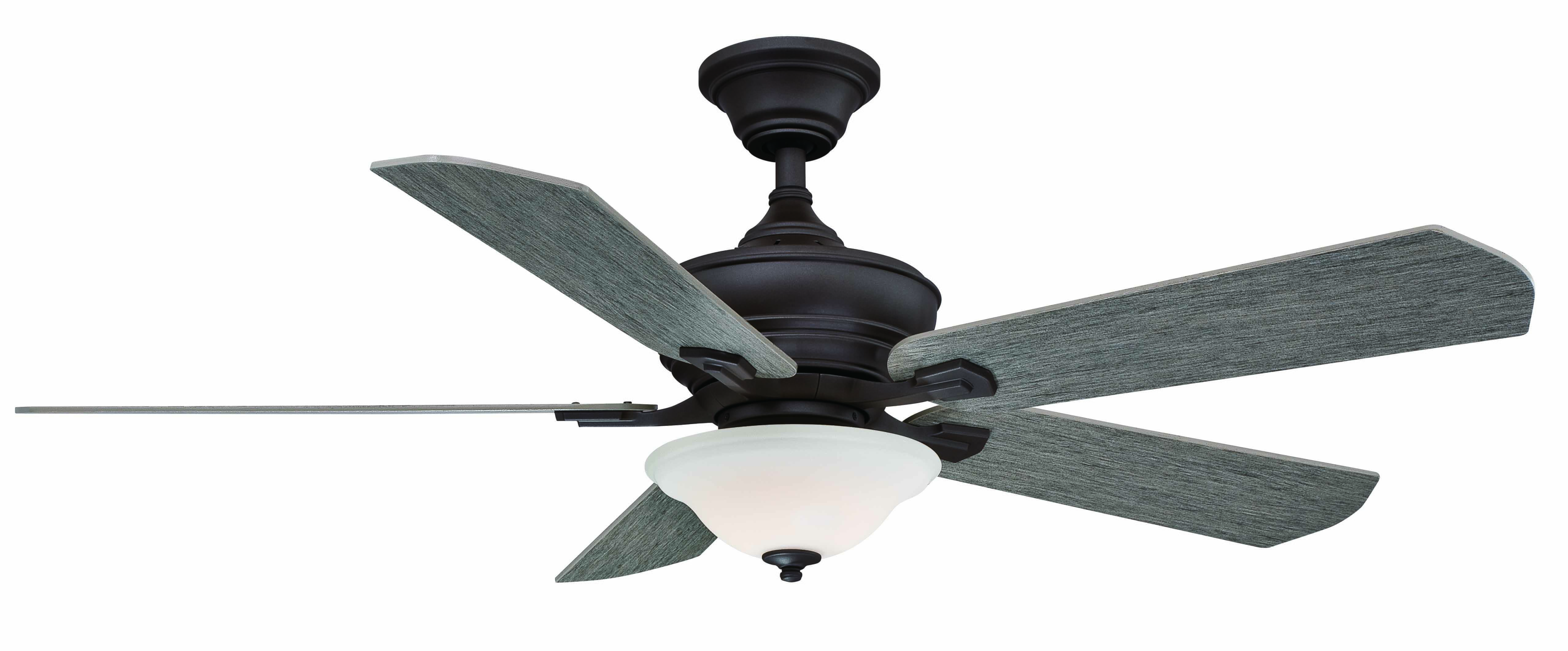 Fanimation Camhaven v2 52" LED Indoor Ceiling Fan in Matte Greige with Frosted White Glass