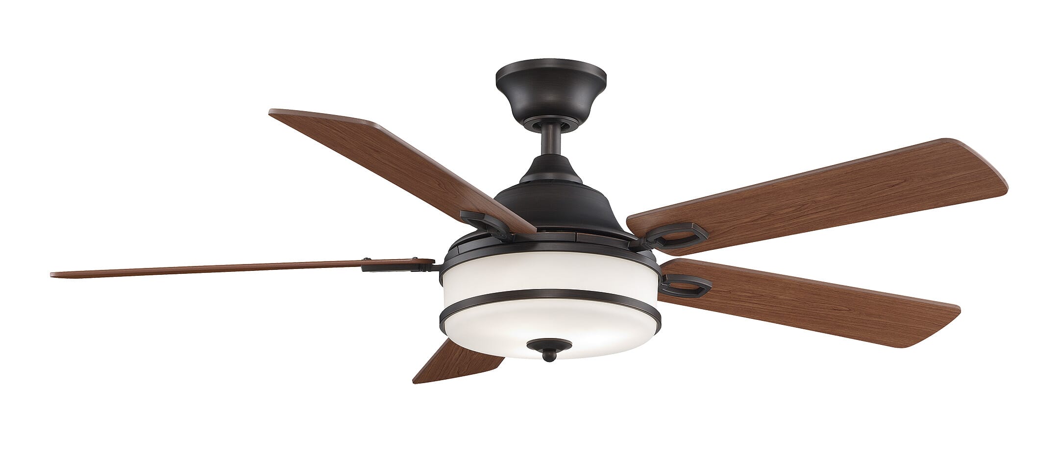 Fanimation Stafford 3-Light 52" LED Indoor Ceiling Fan in Dark Bronze with White Frosted Glass