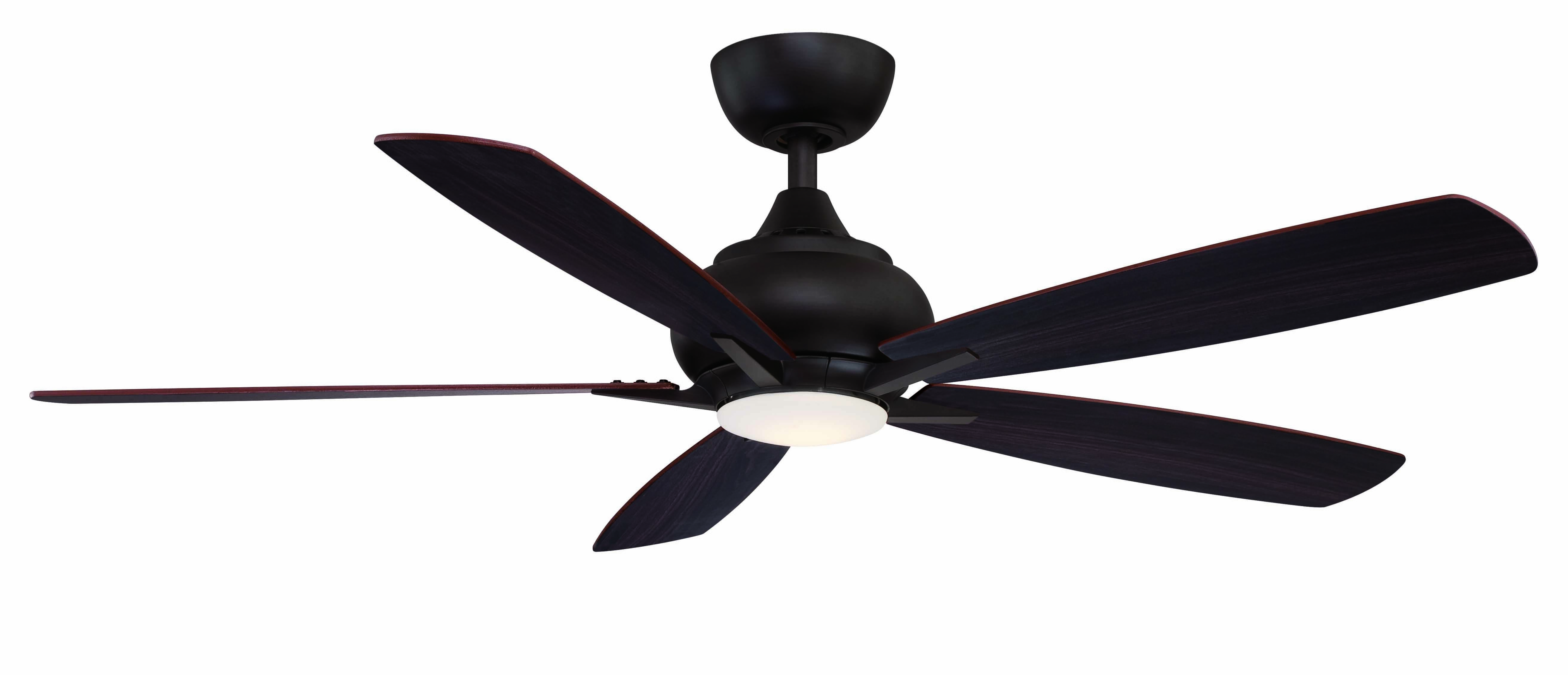 Fanimation Doren 52" LED Indoor Ceiling Fan in Dark Bronze with Opal Frosted Glass